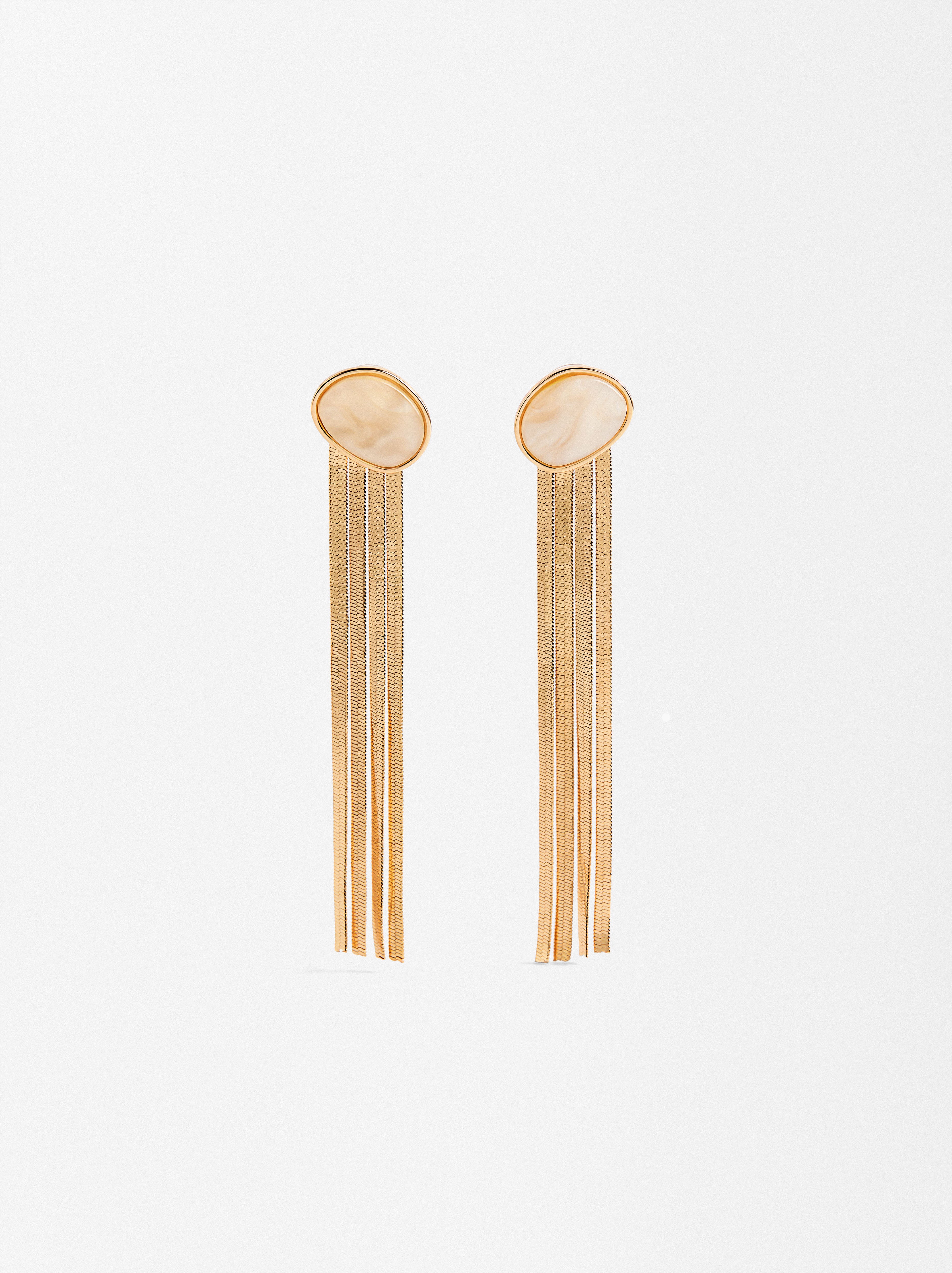 Aretes Largos Con Efecto Cascada