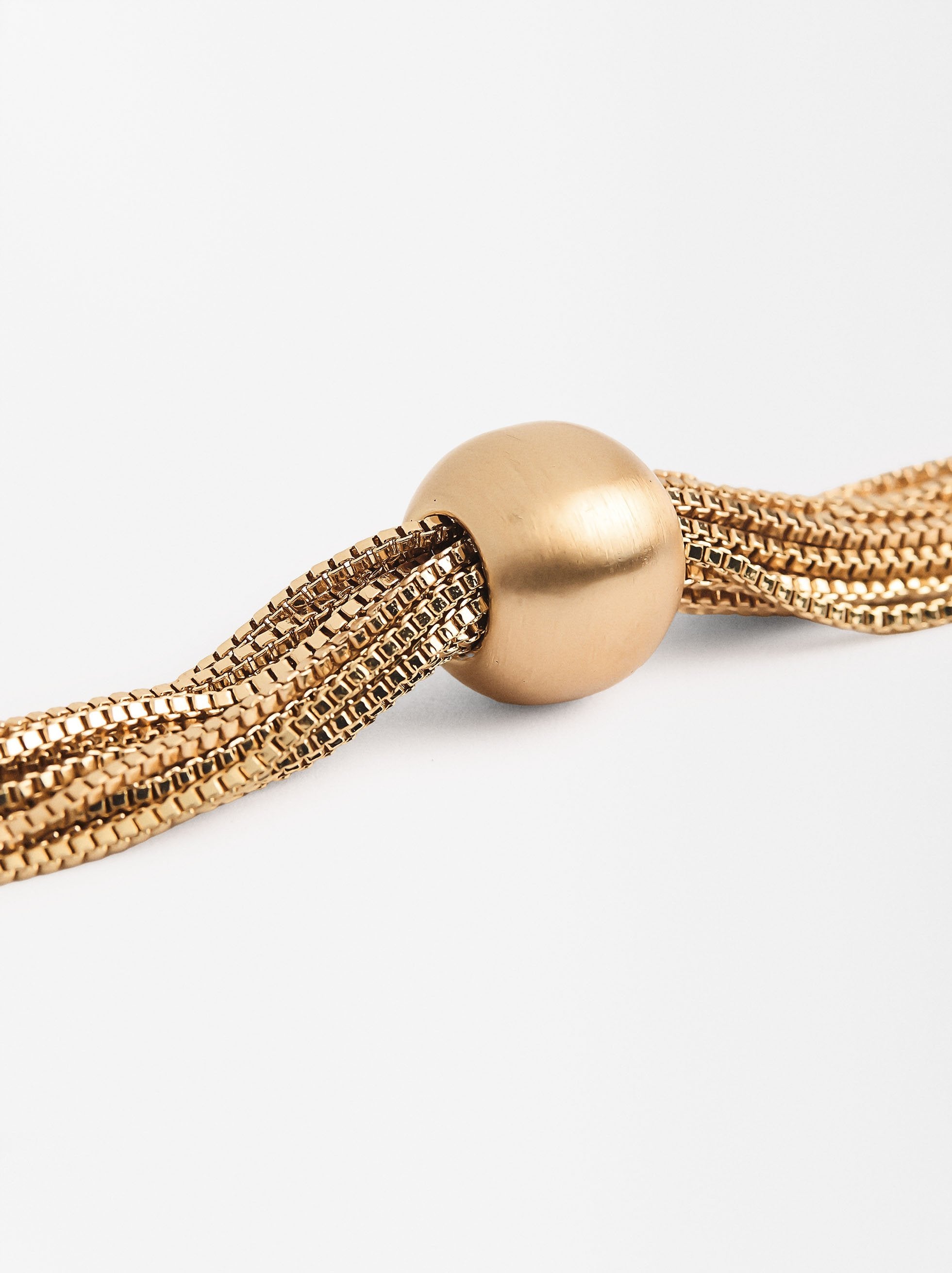 Pulsera Multicadena Con Esfera