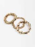 Conjunto De Pulseras Elásticas Con Abalorios.