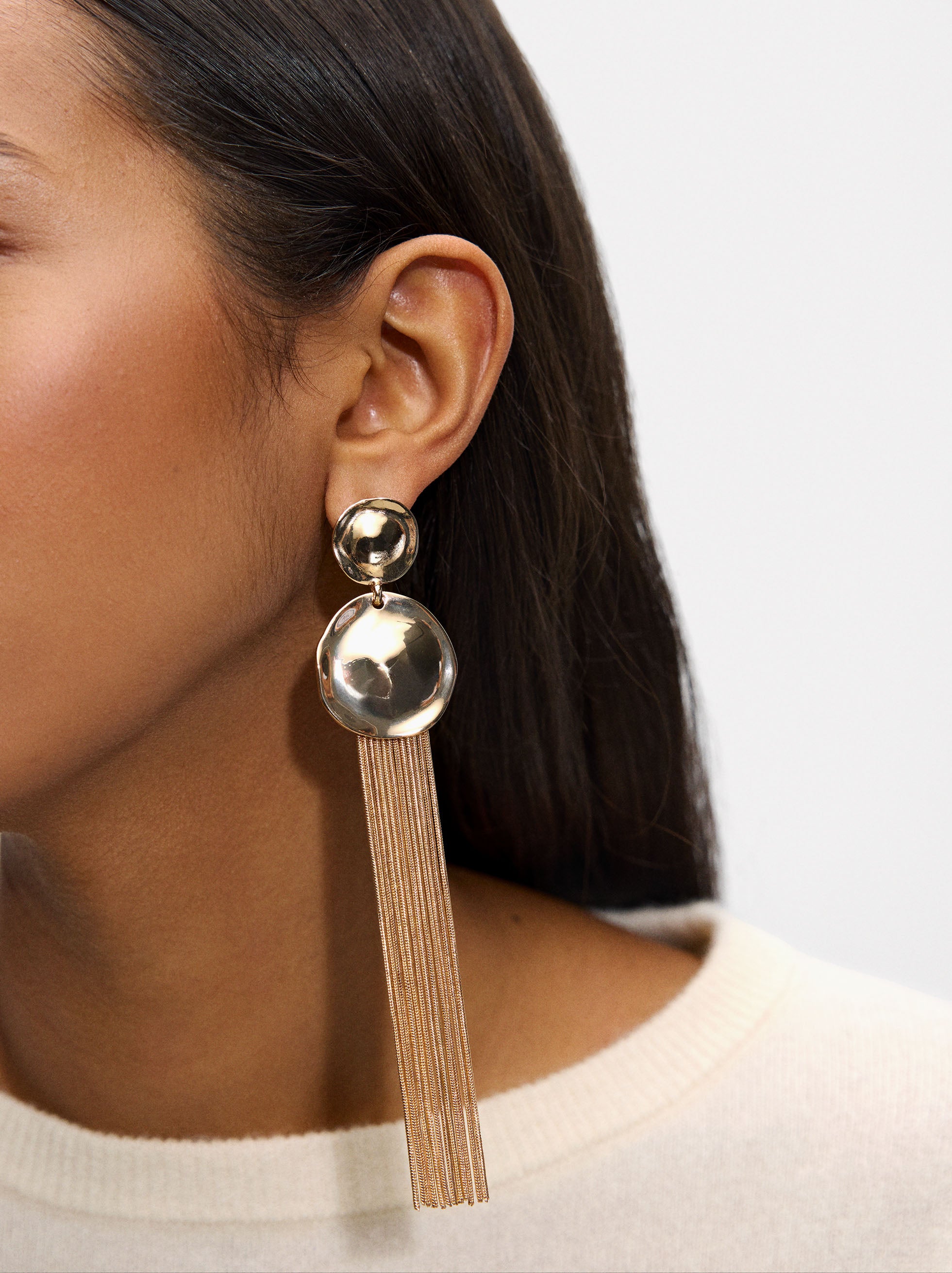 Aretes Con Relieve Efecto Cascada