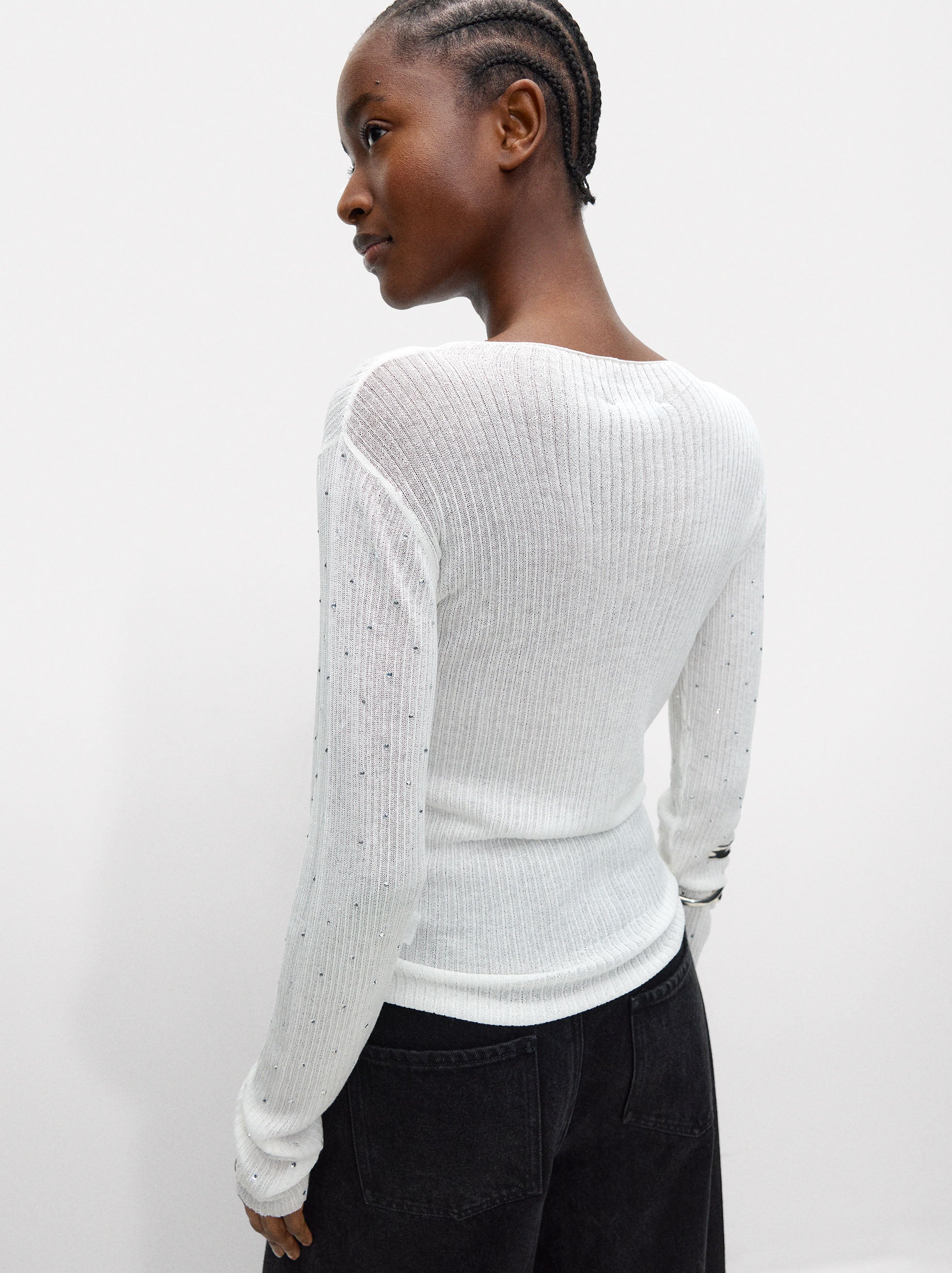 Tejido Sweater With Rhinestones