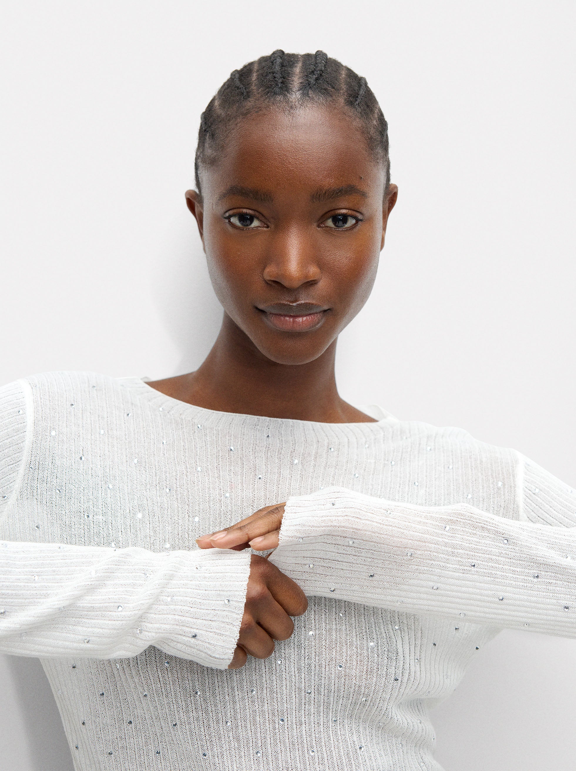 Tejido Sweater With Rhinestones
