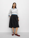 Falda Midi Con Lana