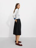 Falda Midi Con Lana