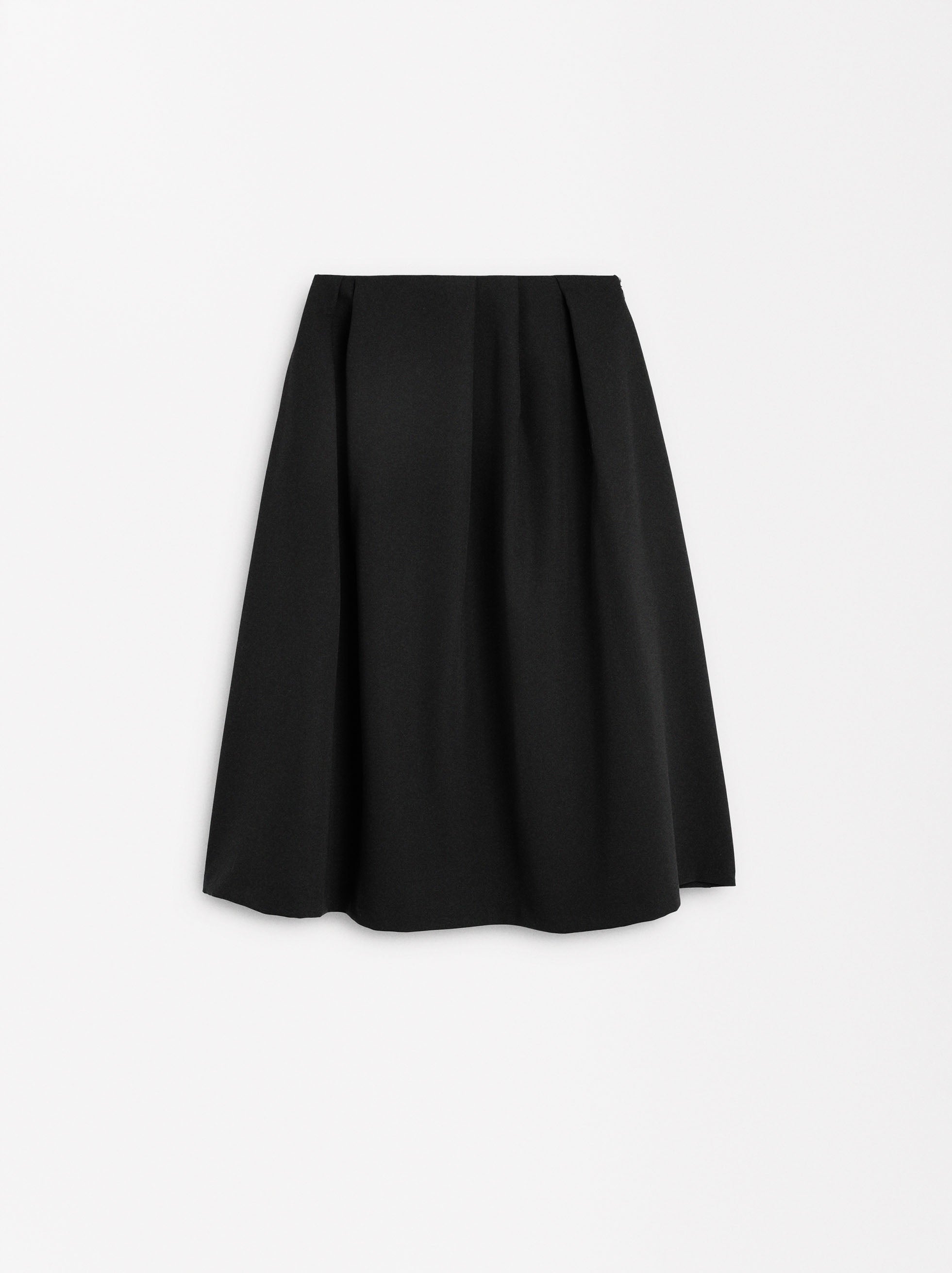Falda Midi Con Lana