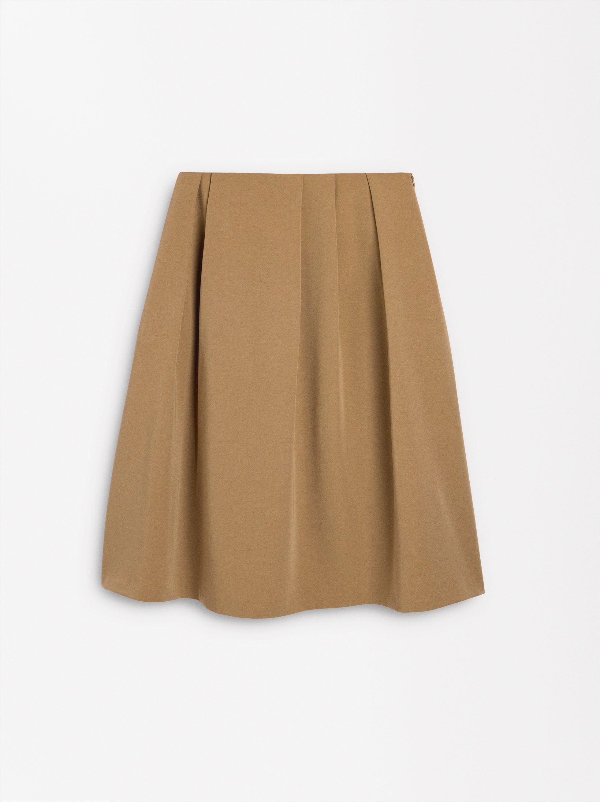 Falda Midi Con Lana