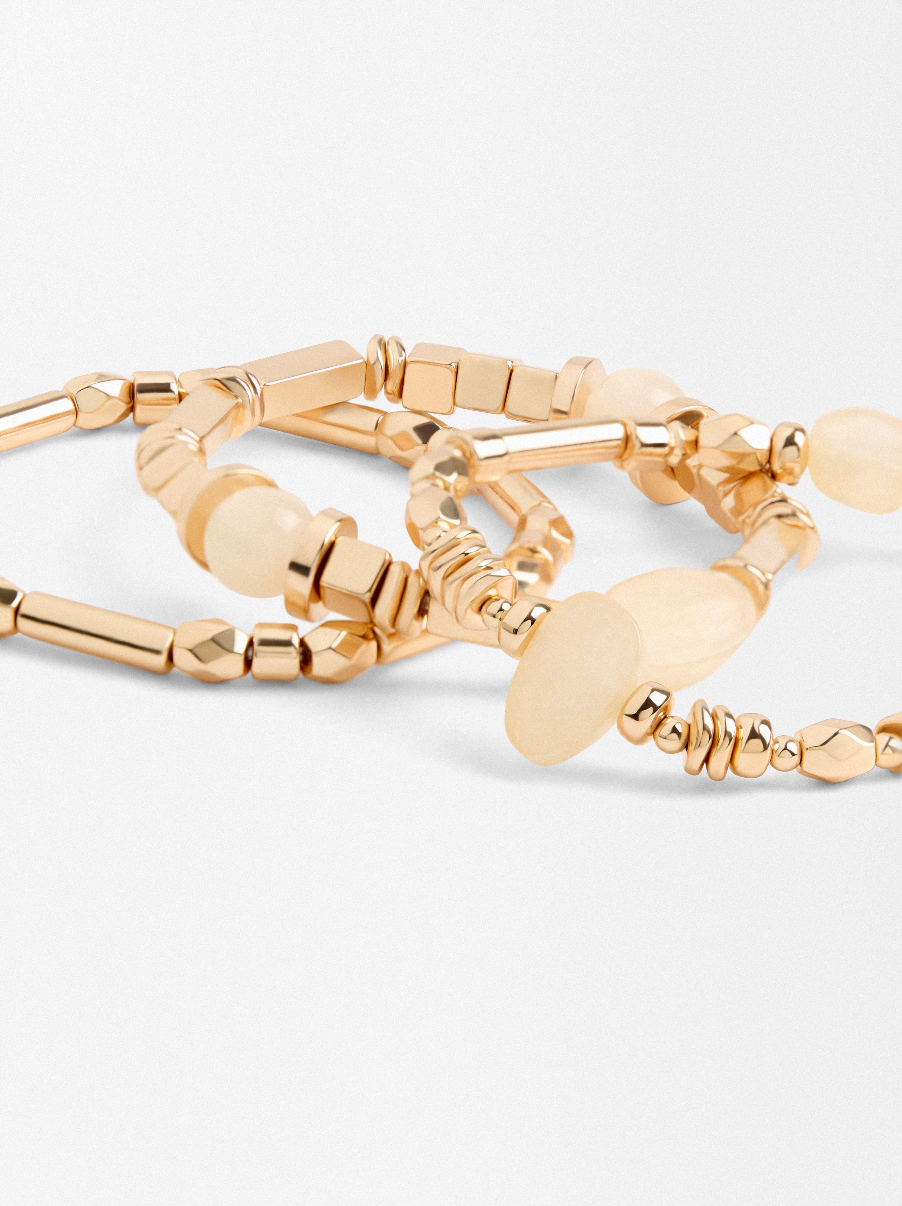 Conjunto De Pulseras Elásticas Con Abalorios