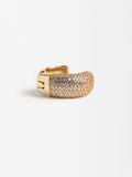 Aro Ancho Individual Pavé Con Zirconias