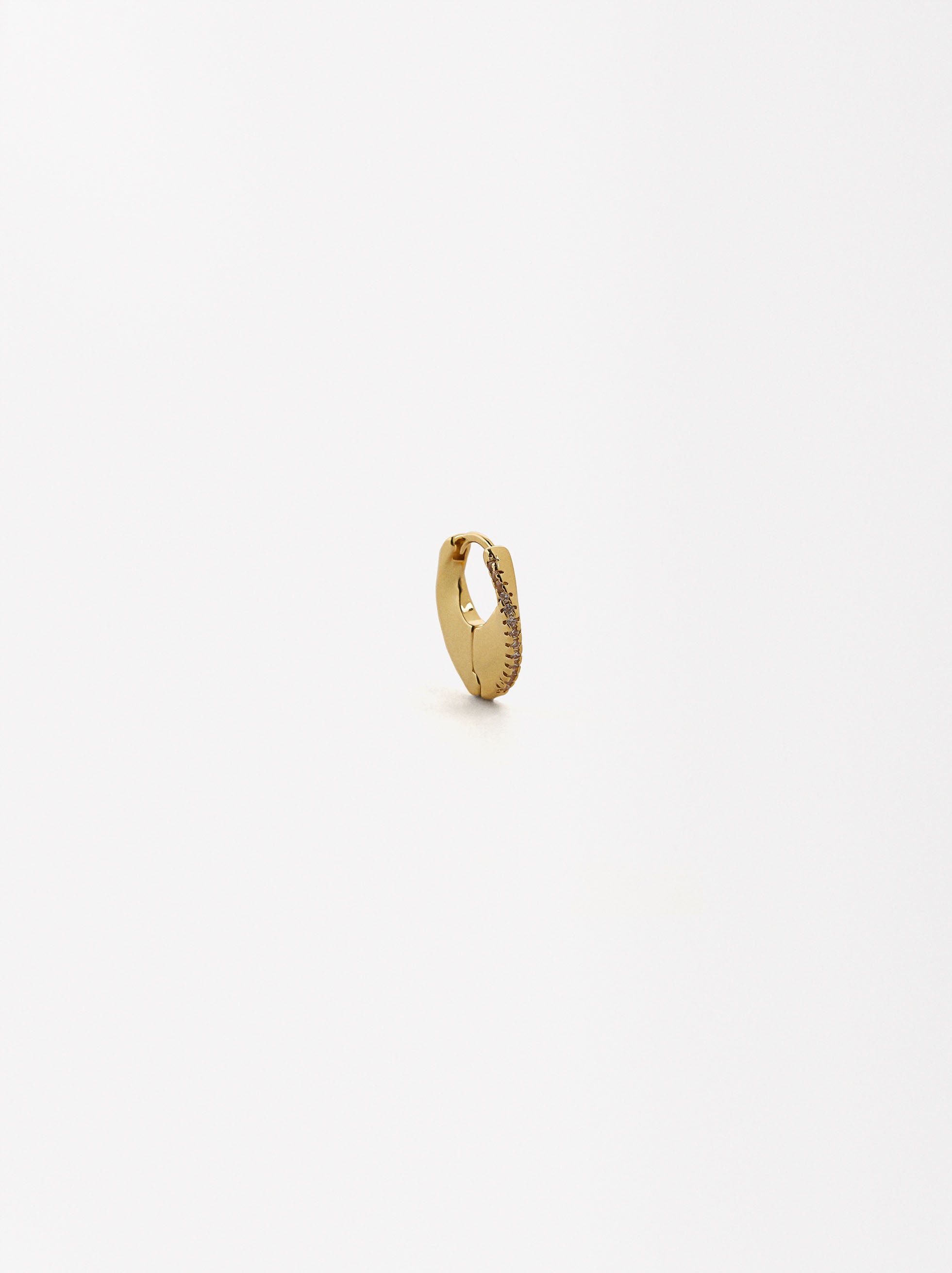 Aro Individual Pavé Ondulado Con Zirconias