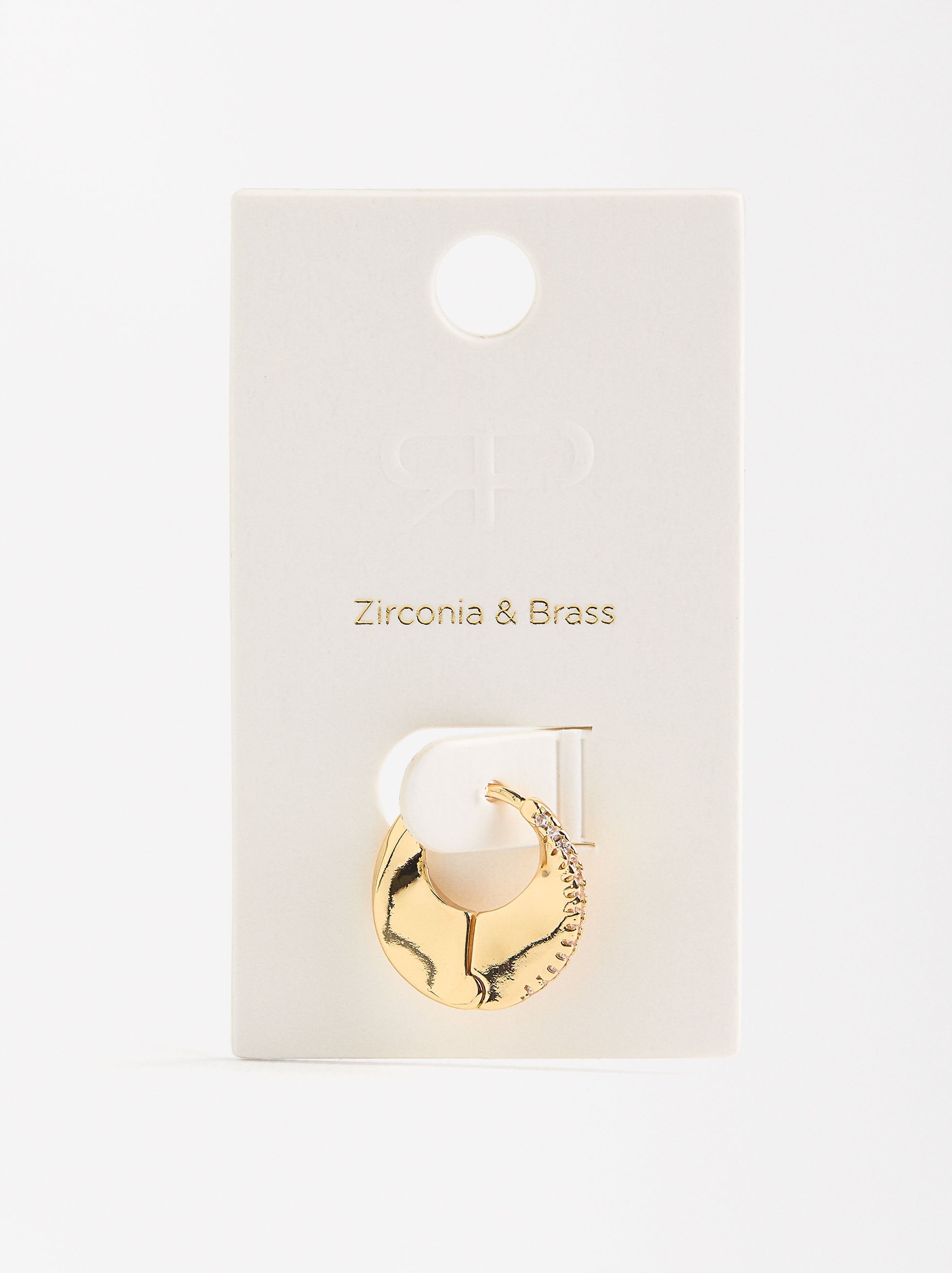 Aro Individual Pavé Ondulado Con Zirconias