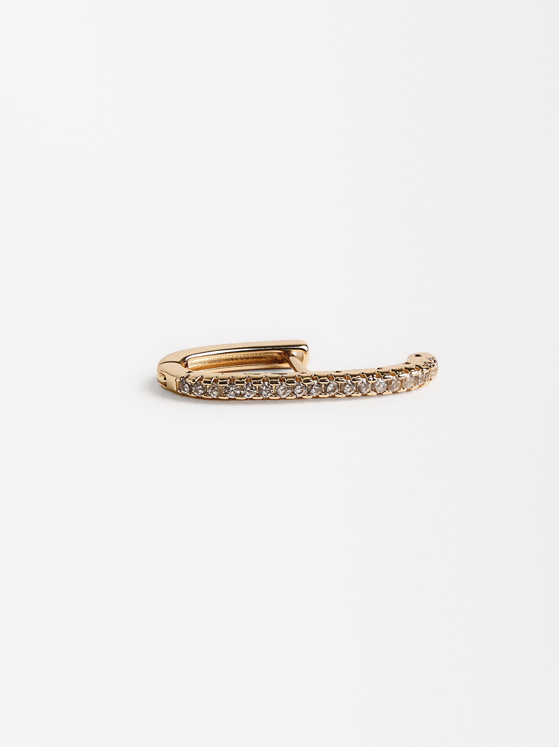Aro Individual Pavé Ovalado Con Zirconias