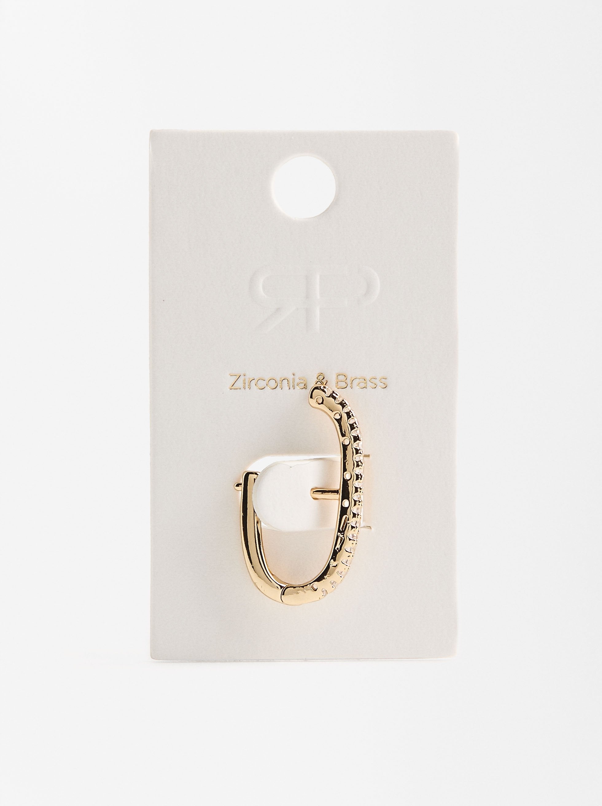 Aro Individual Pavé Ovalado Con Zirconias