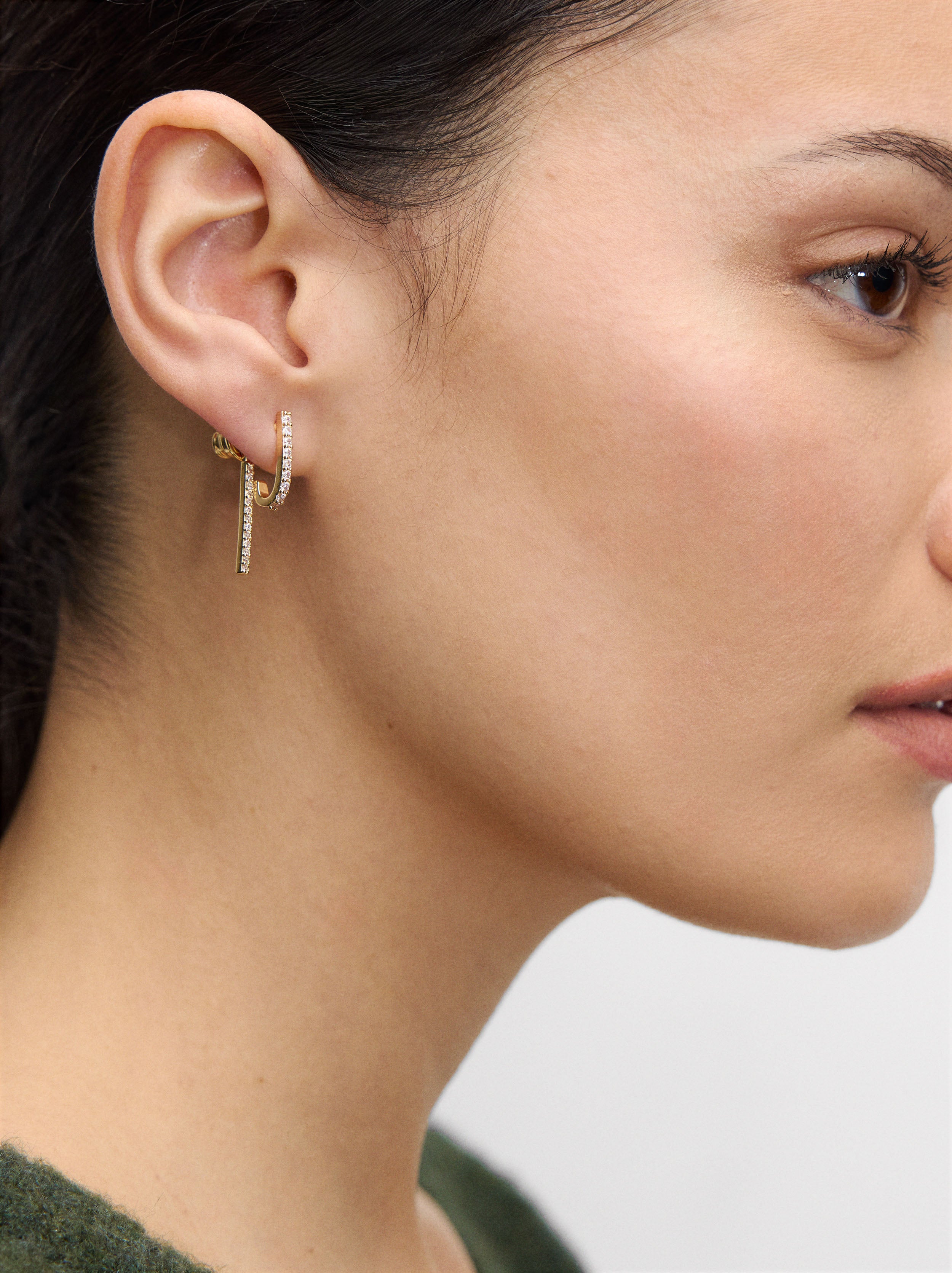 Aretes Individual Pavé Con Zirconias