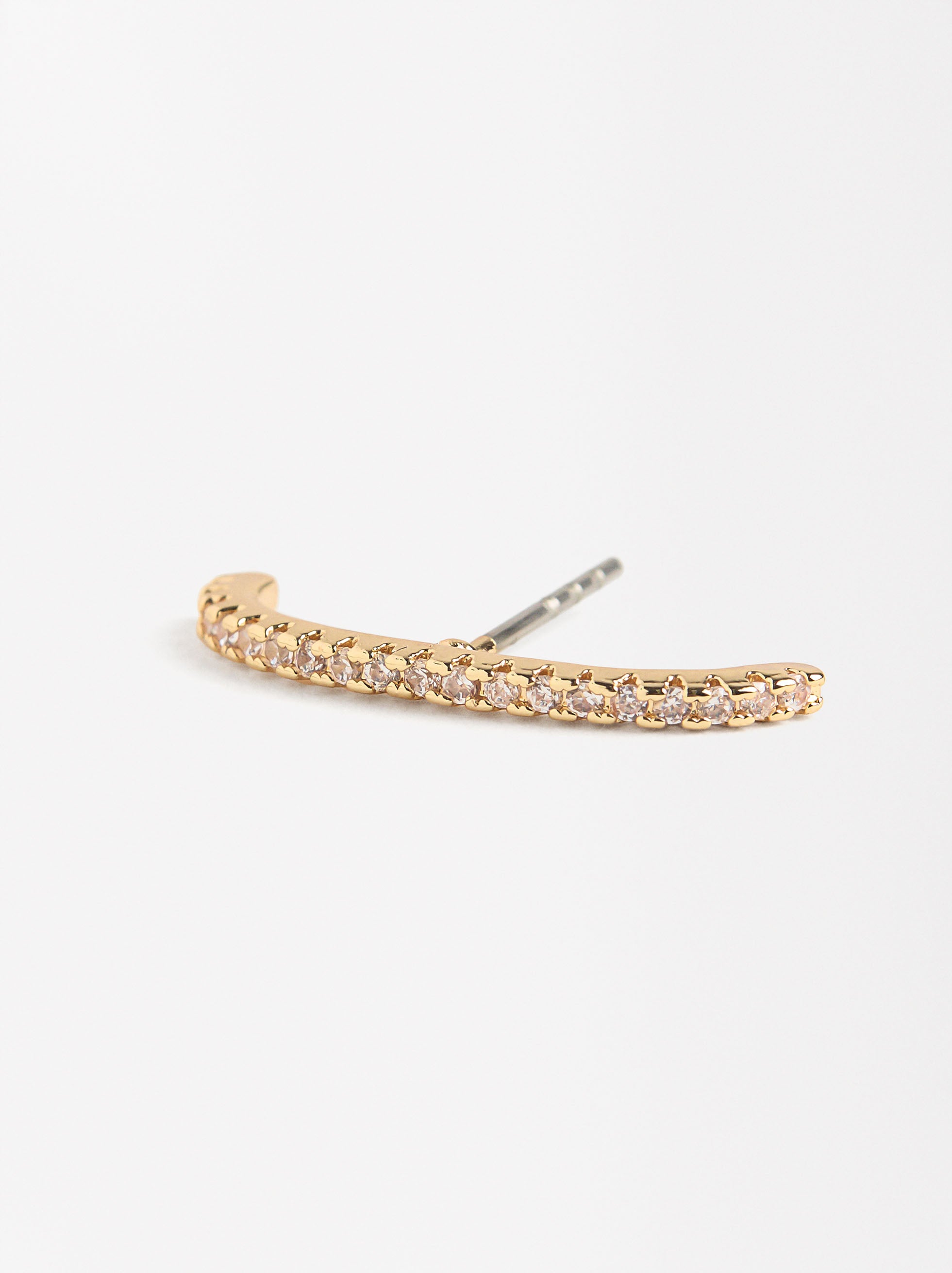 Arete Individual Pavé Barra Con Zirconias