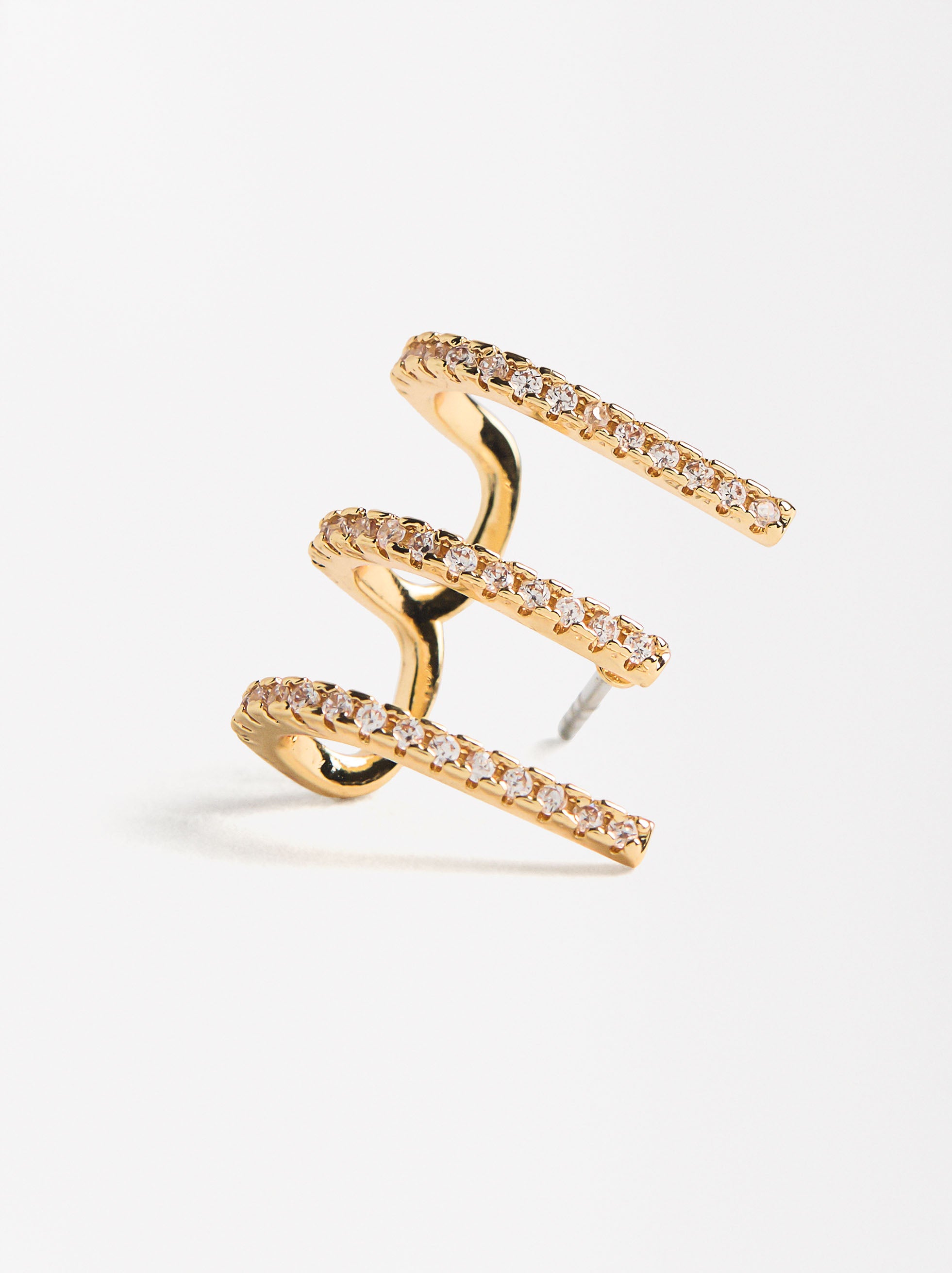 Arete Individual Pavé Efecto MultiAretes Con Zirconias