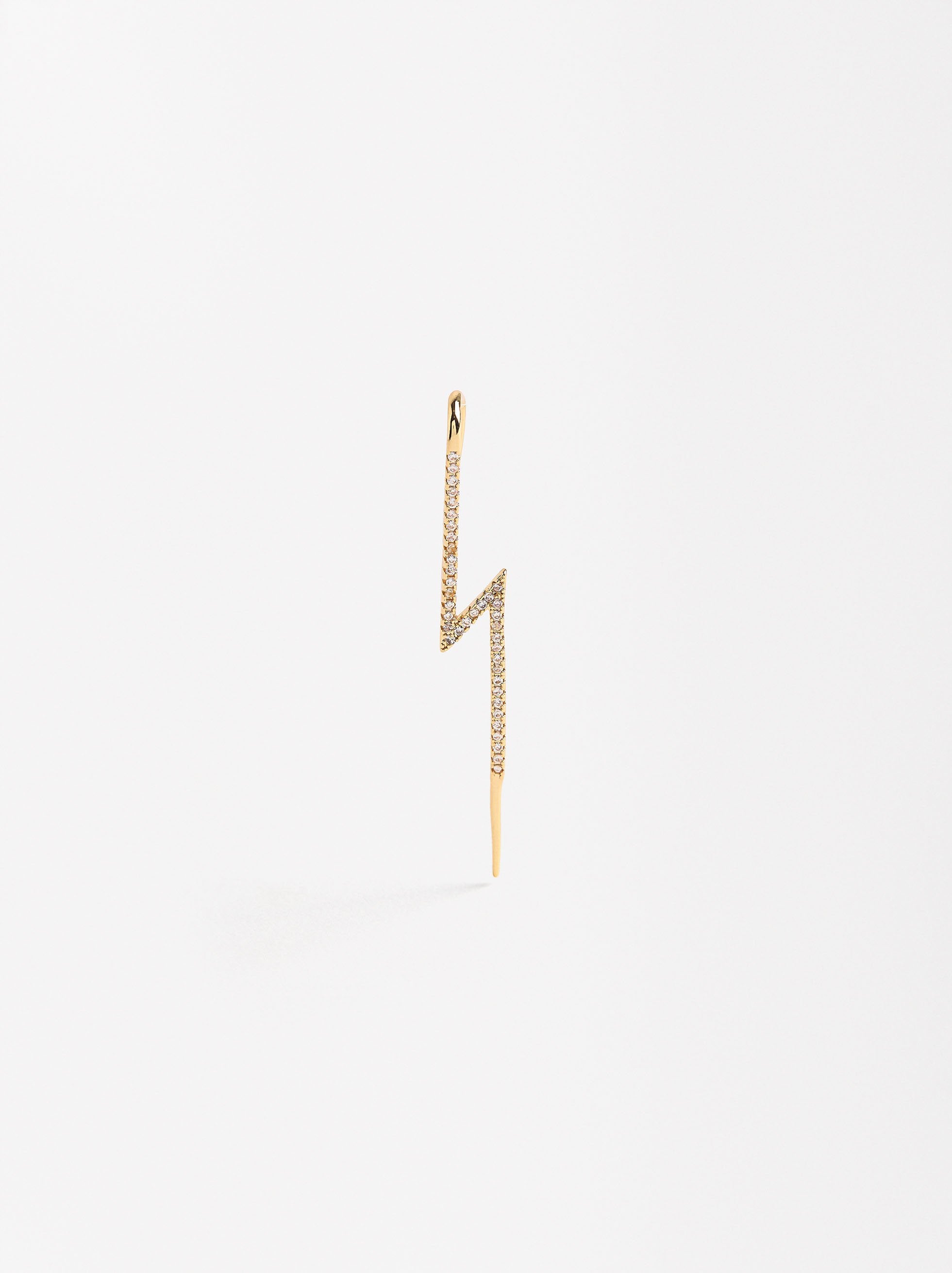 Arete Individual Pavé Rayo Con Zirconias