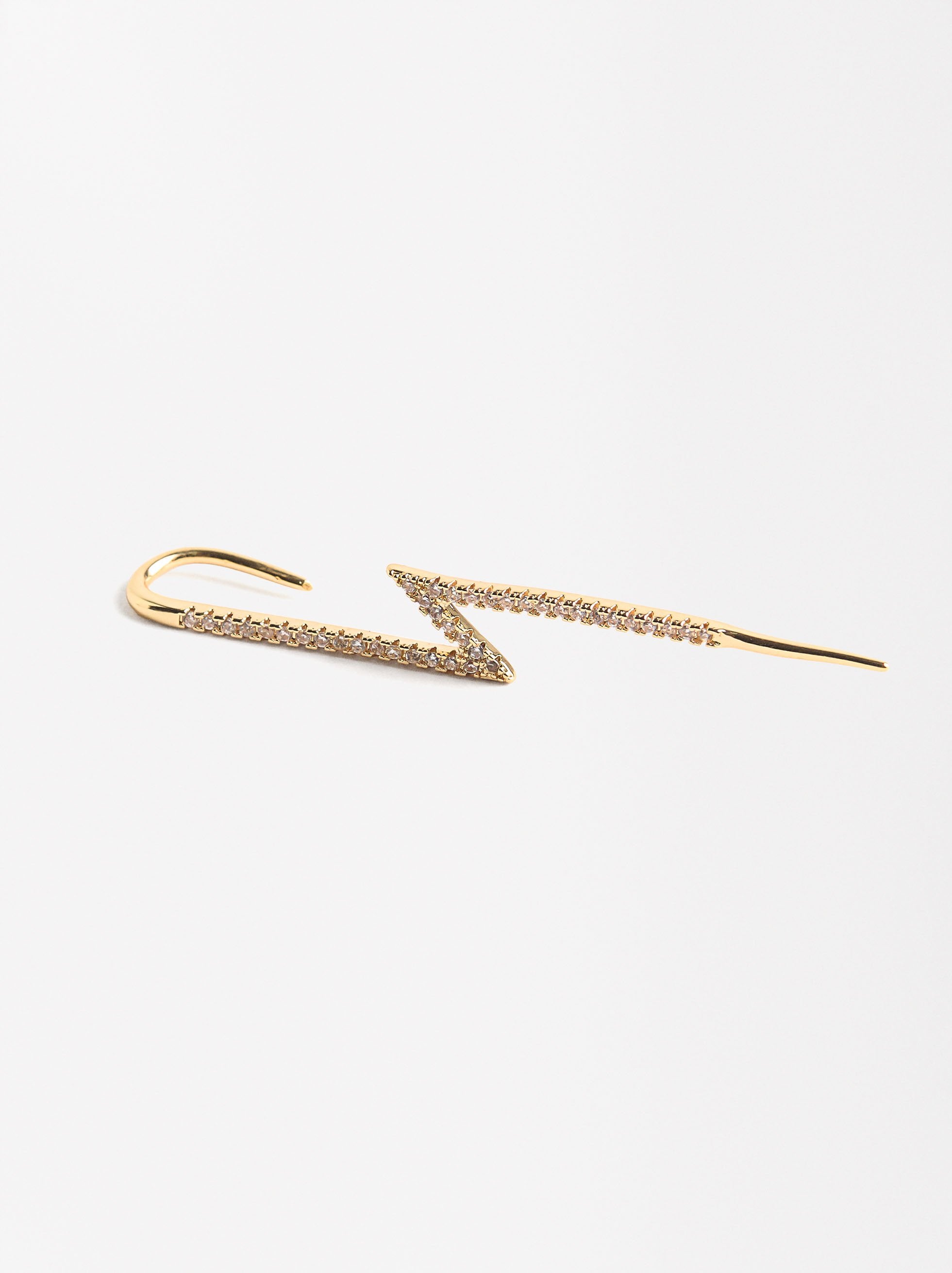 Arete Individual Pavé Rayo Con Zirconias