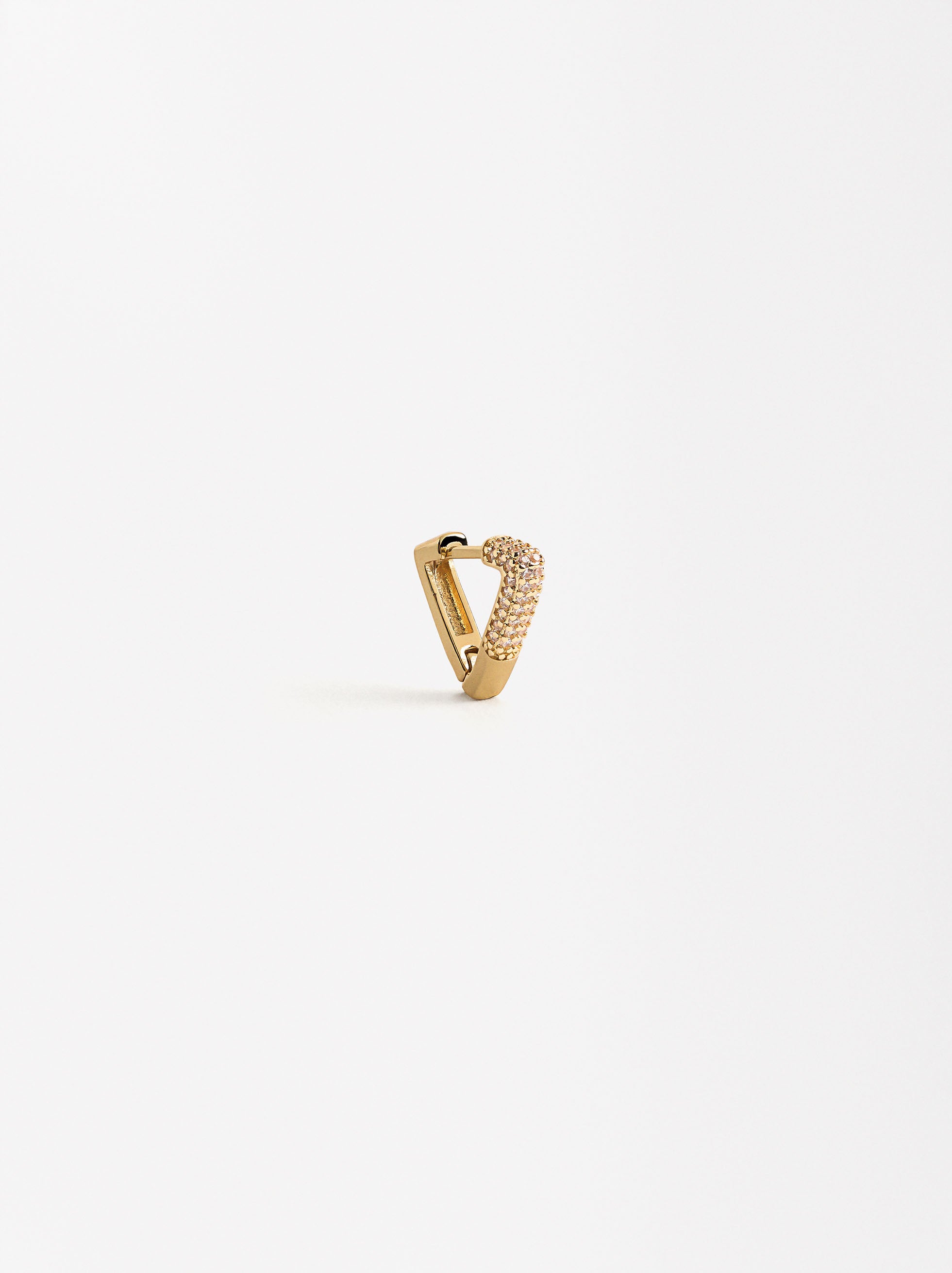 Aro Individual Pavé Triangular Con Zirconias