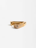 Aro Individual Pavé Triangular Con Zirconias