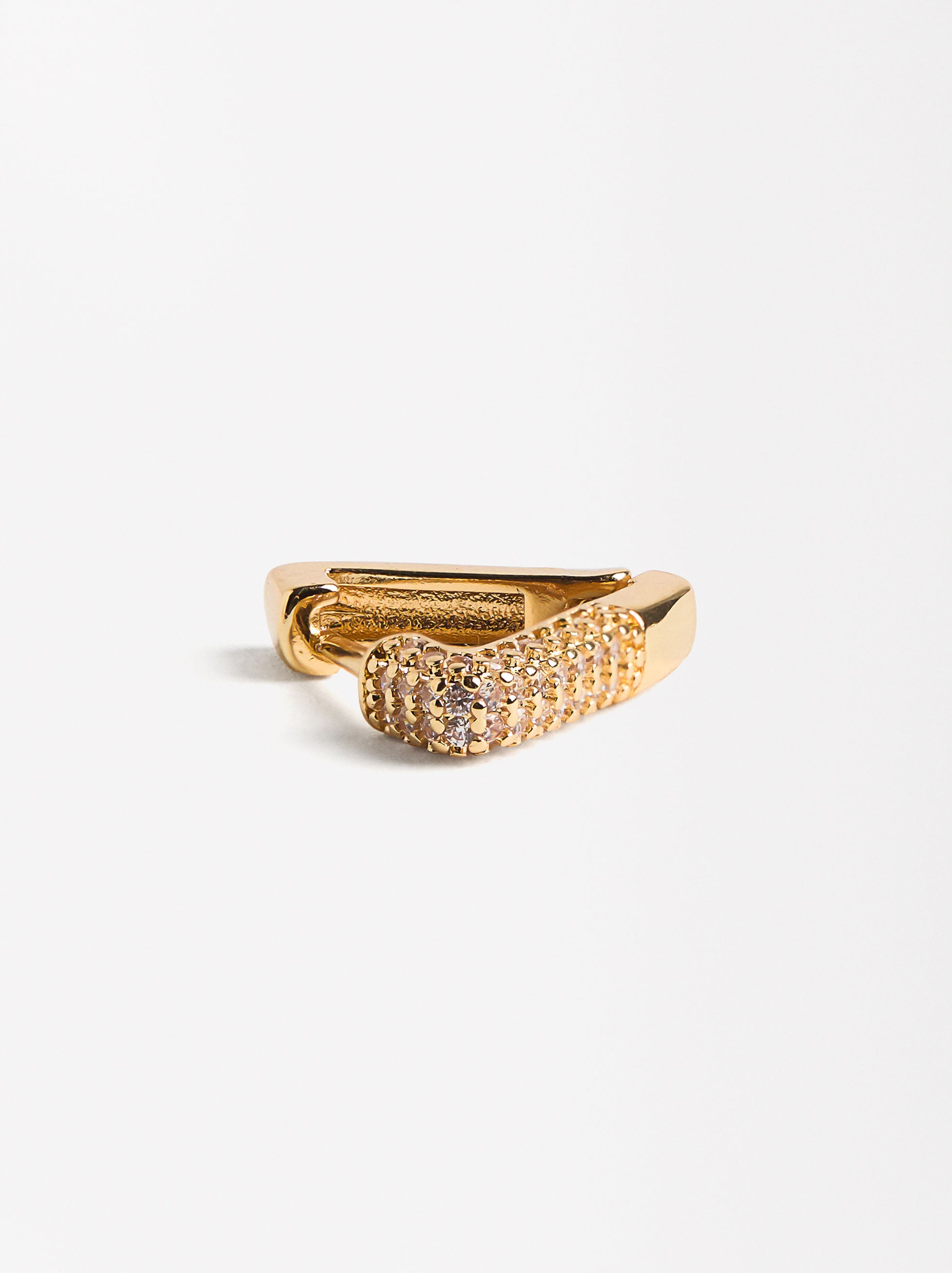 Aro Individual Pavé Triangular Con Zirconias