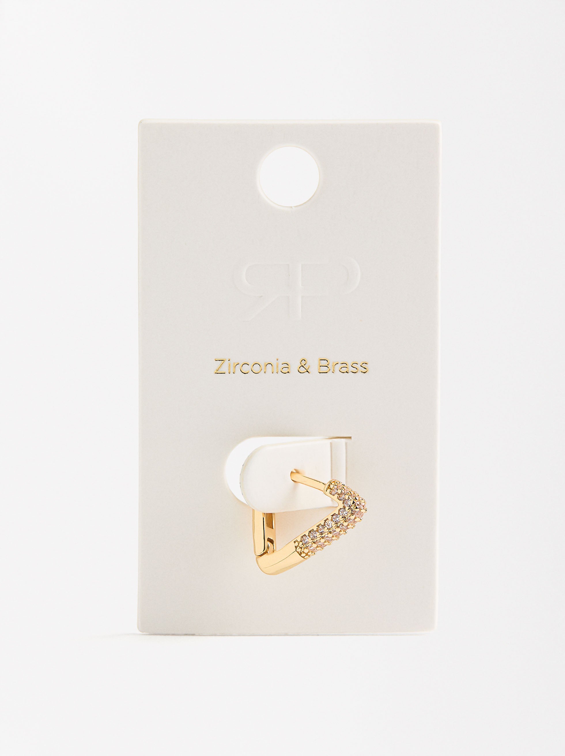 Aro Individual Pavé Triangular Con Zirconias