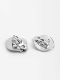 Aretes Plateados Con Relieve