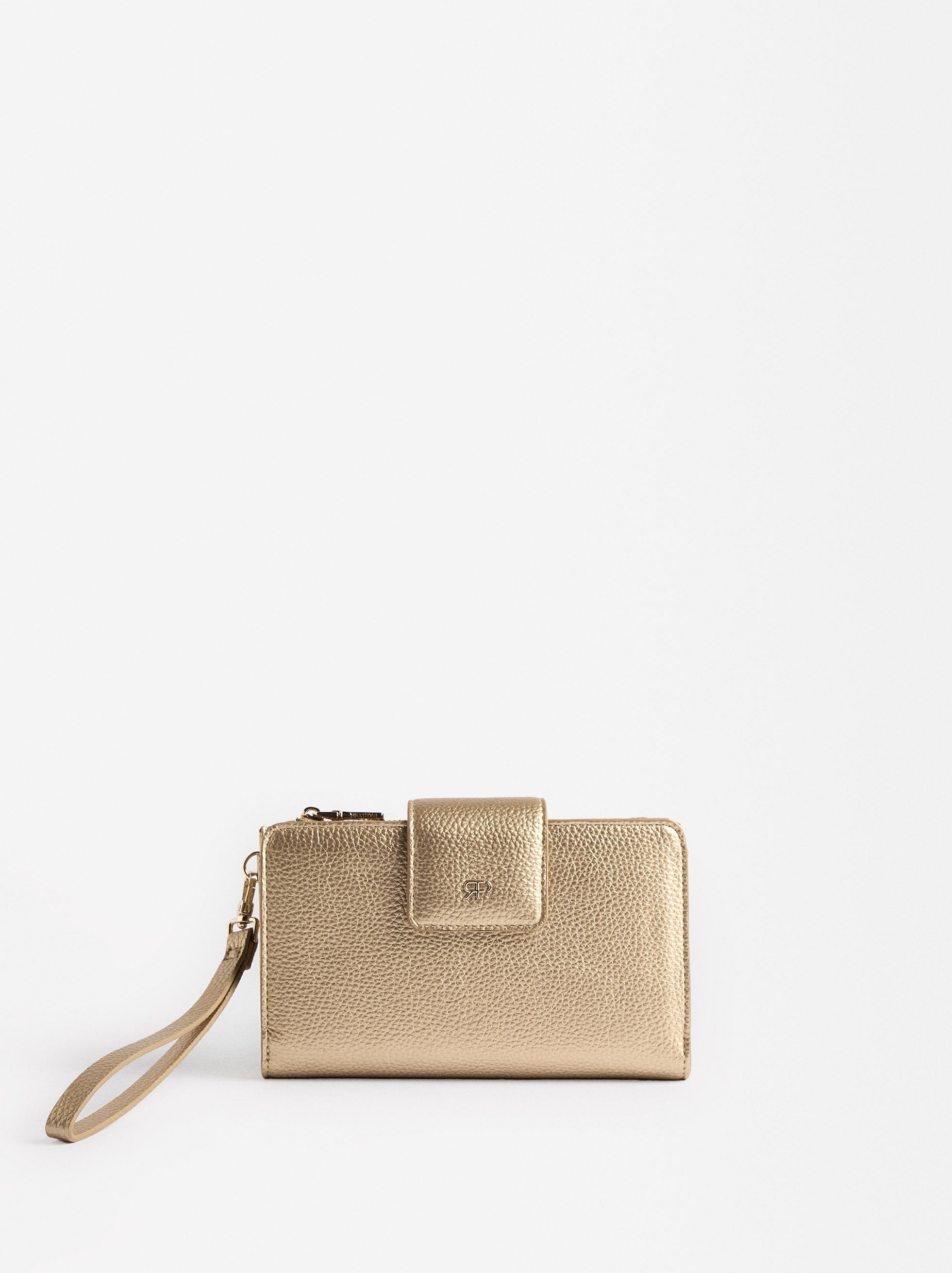 Billetera Metalizada Con Textura