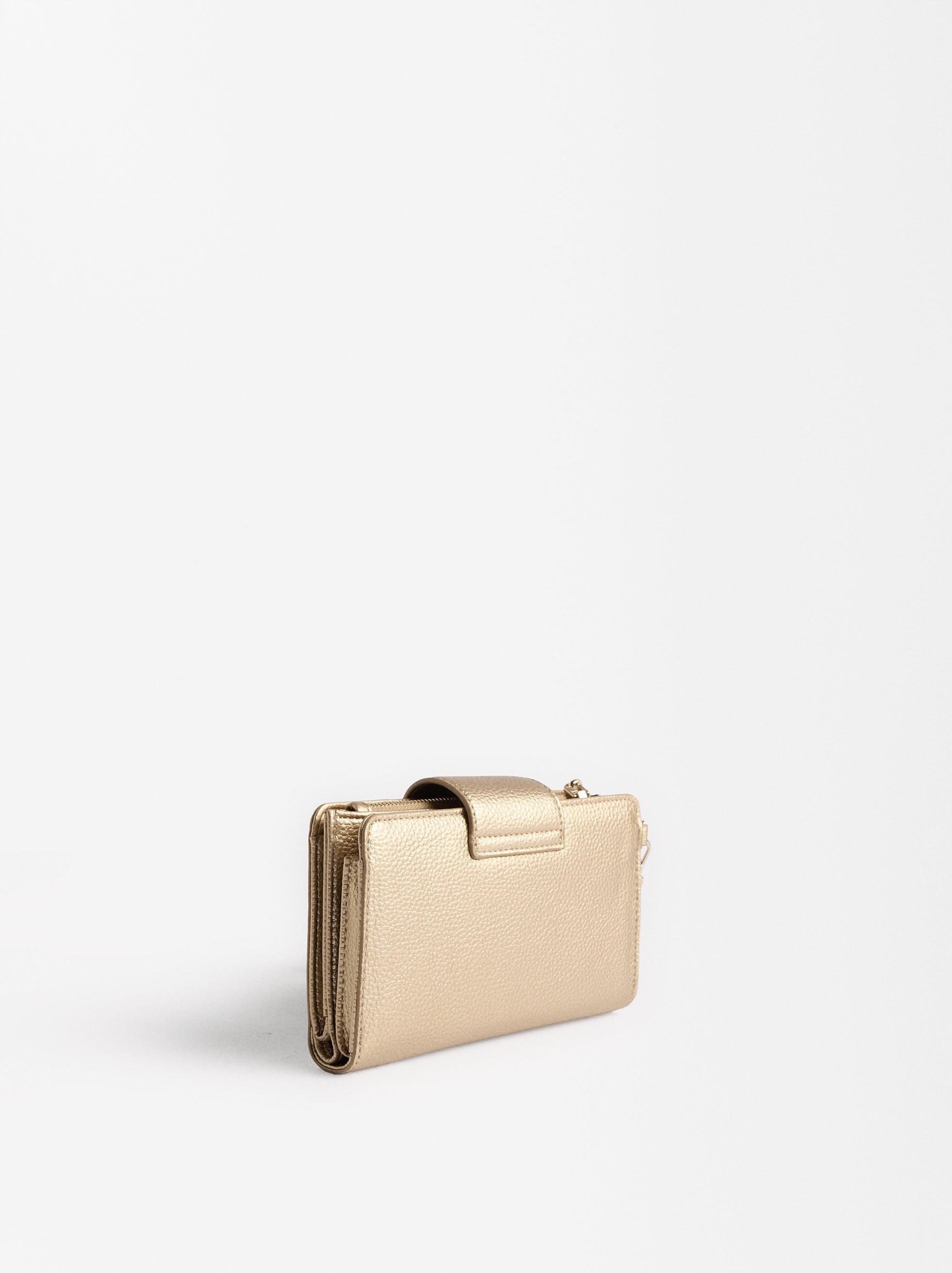 Billetera Metalizada Con Textura