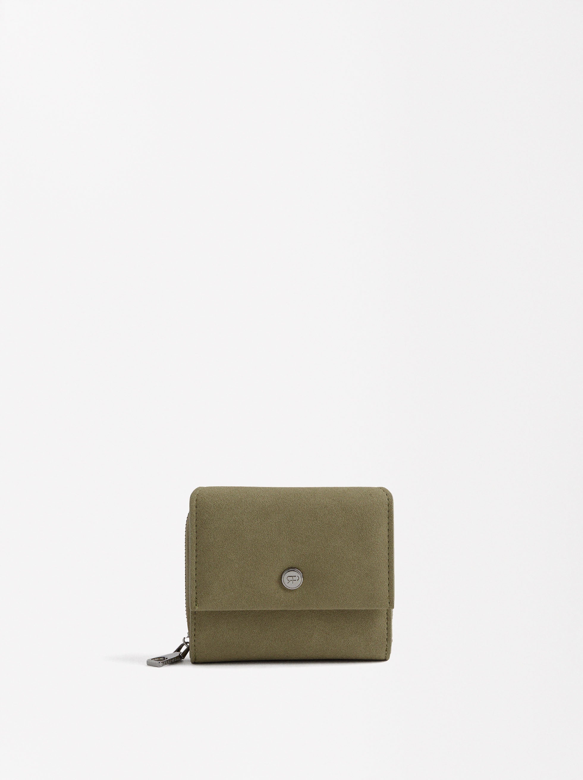 Billetera Efecto Serraje Con Cierre De Solapa S