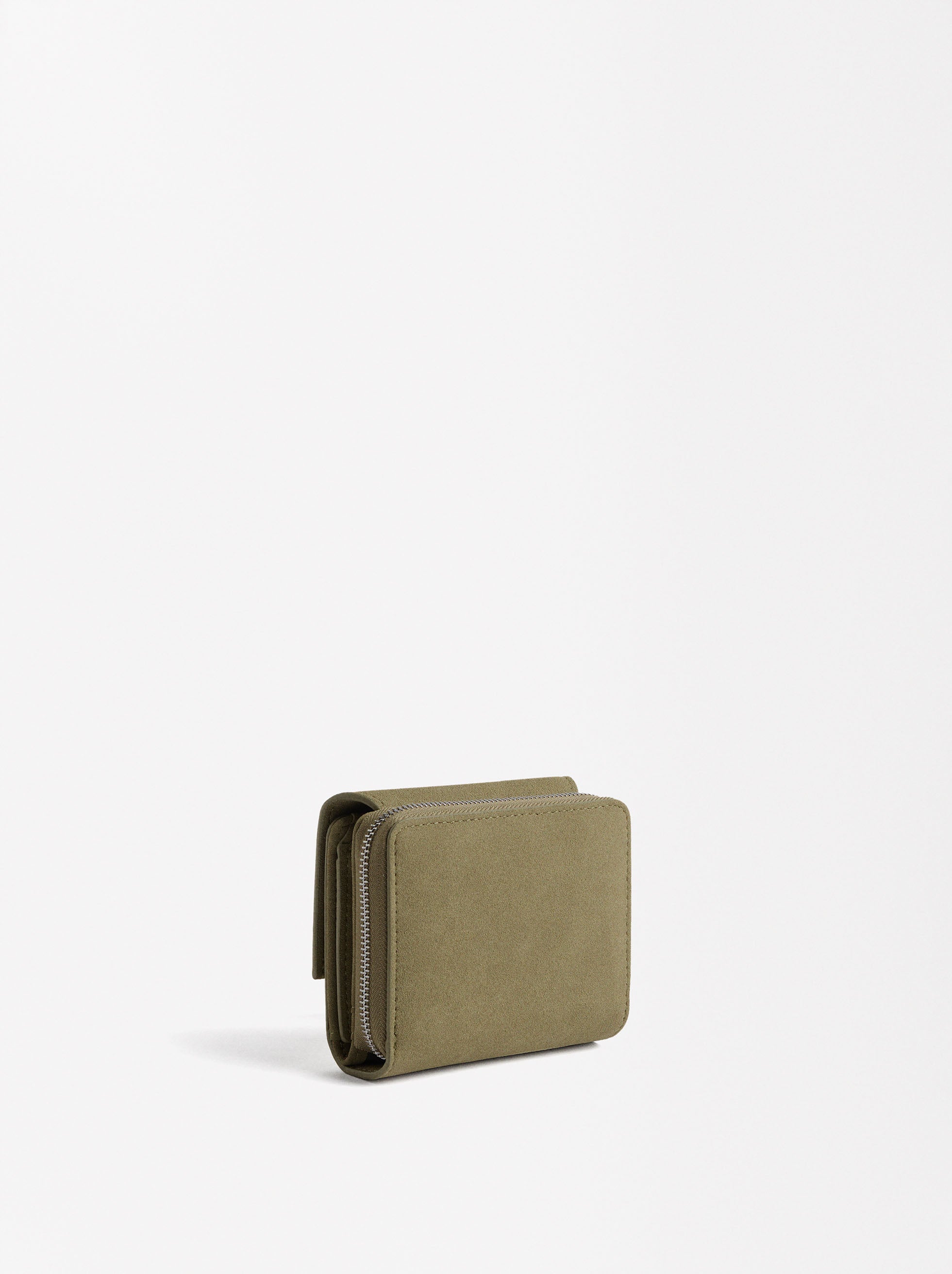 Billetera Efecto Serraje Con Cierre De Solapa S