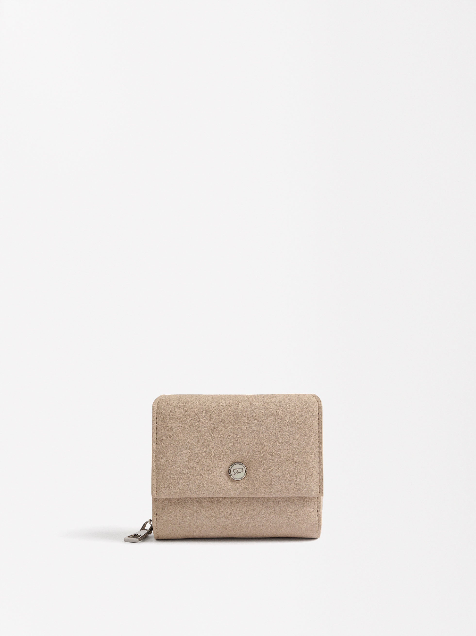 Billetera Efecto Serraje Con Cierre De Solapa S