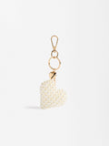 Llavero Charm Corazón Perla