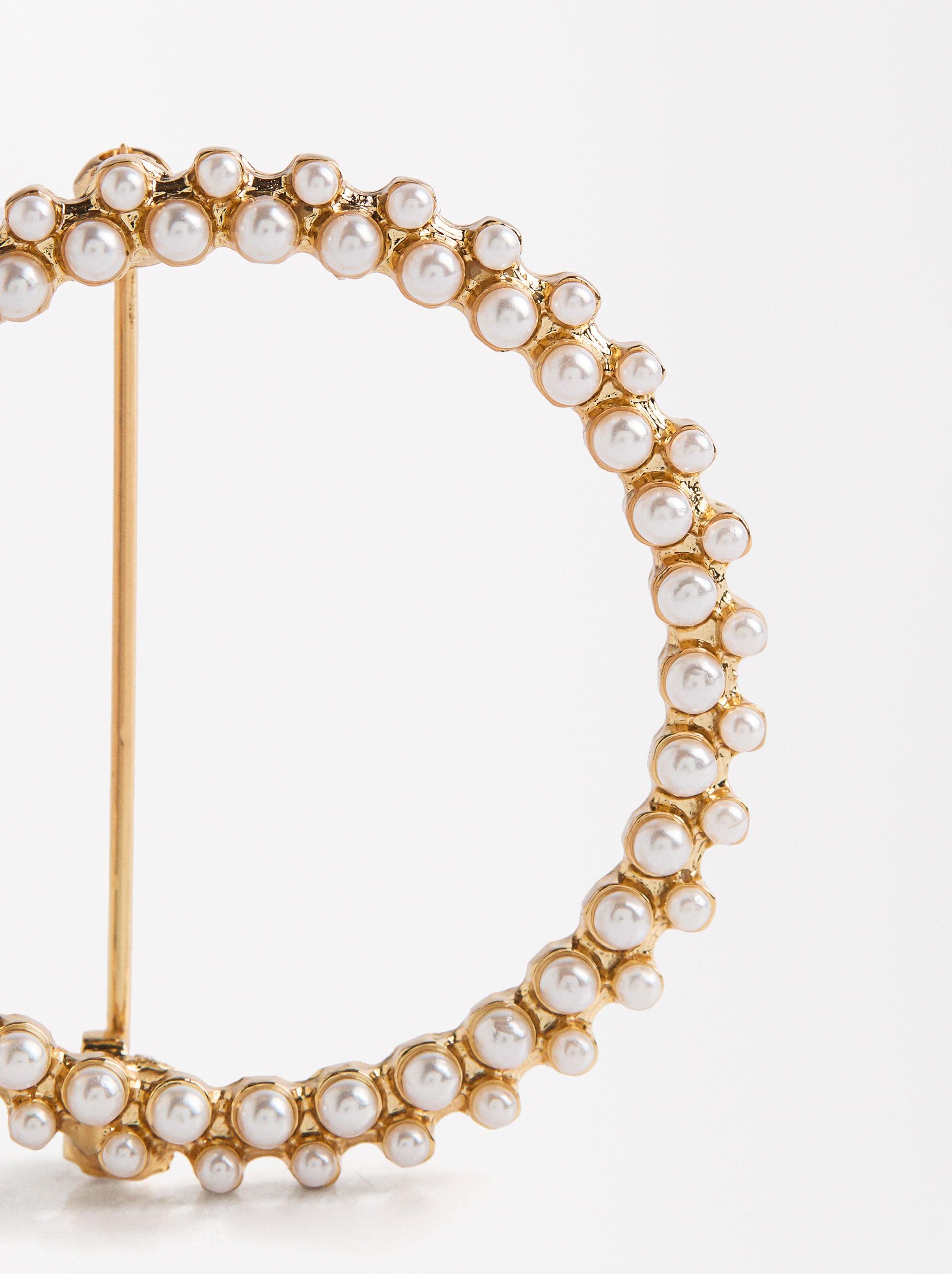 Broche Círculo Con Perlas