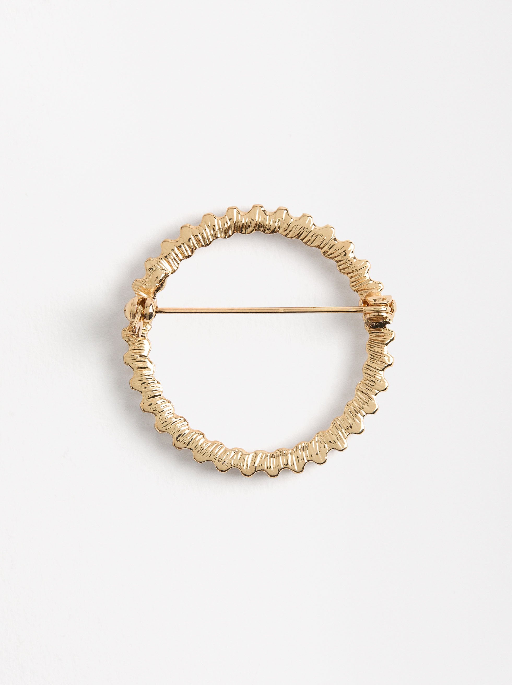 Broche Círculo Con Perlas
