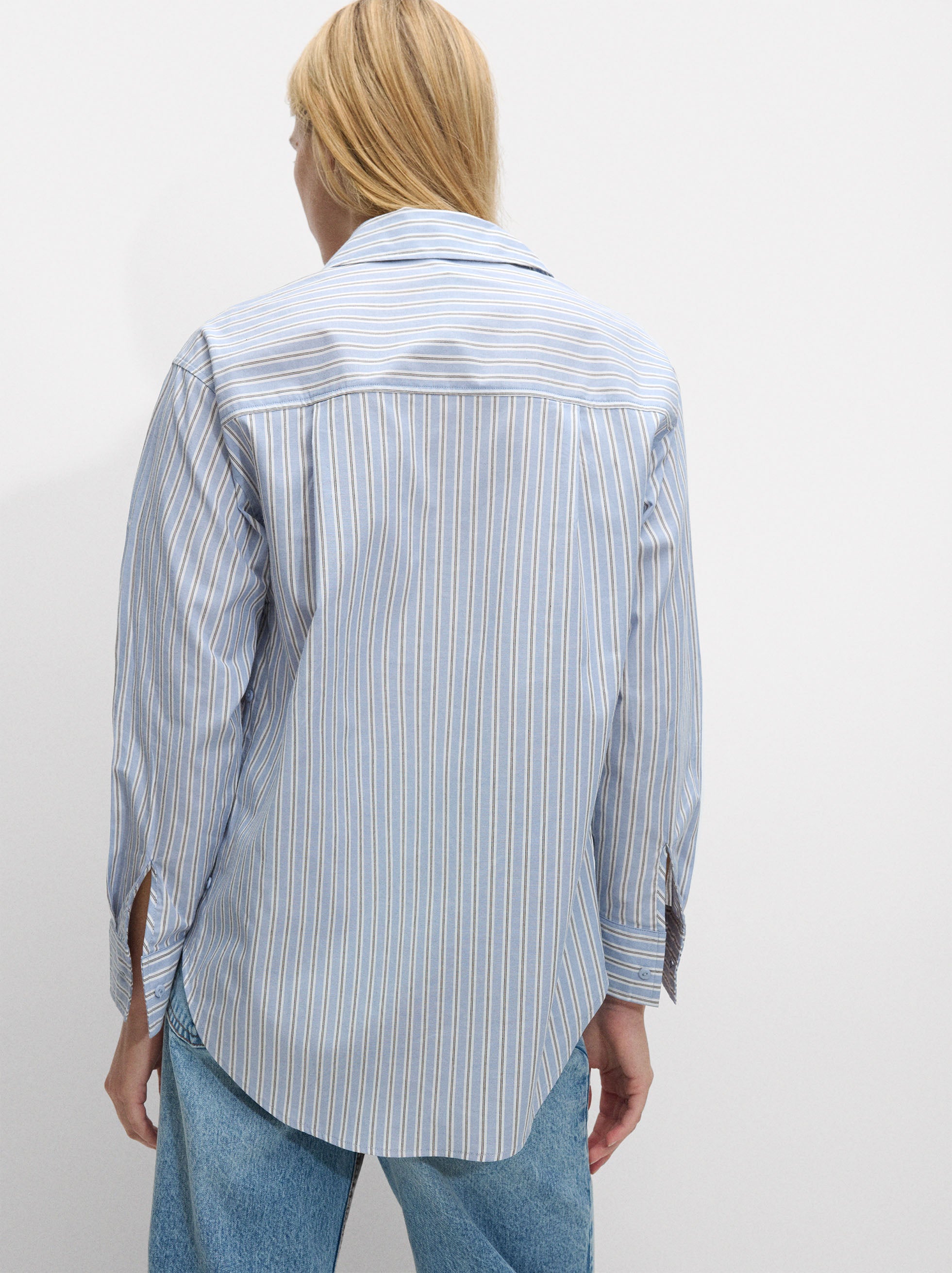 Camisa 100% Algodón A Rayas