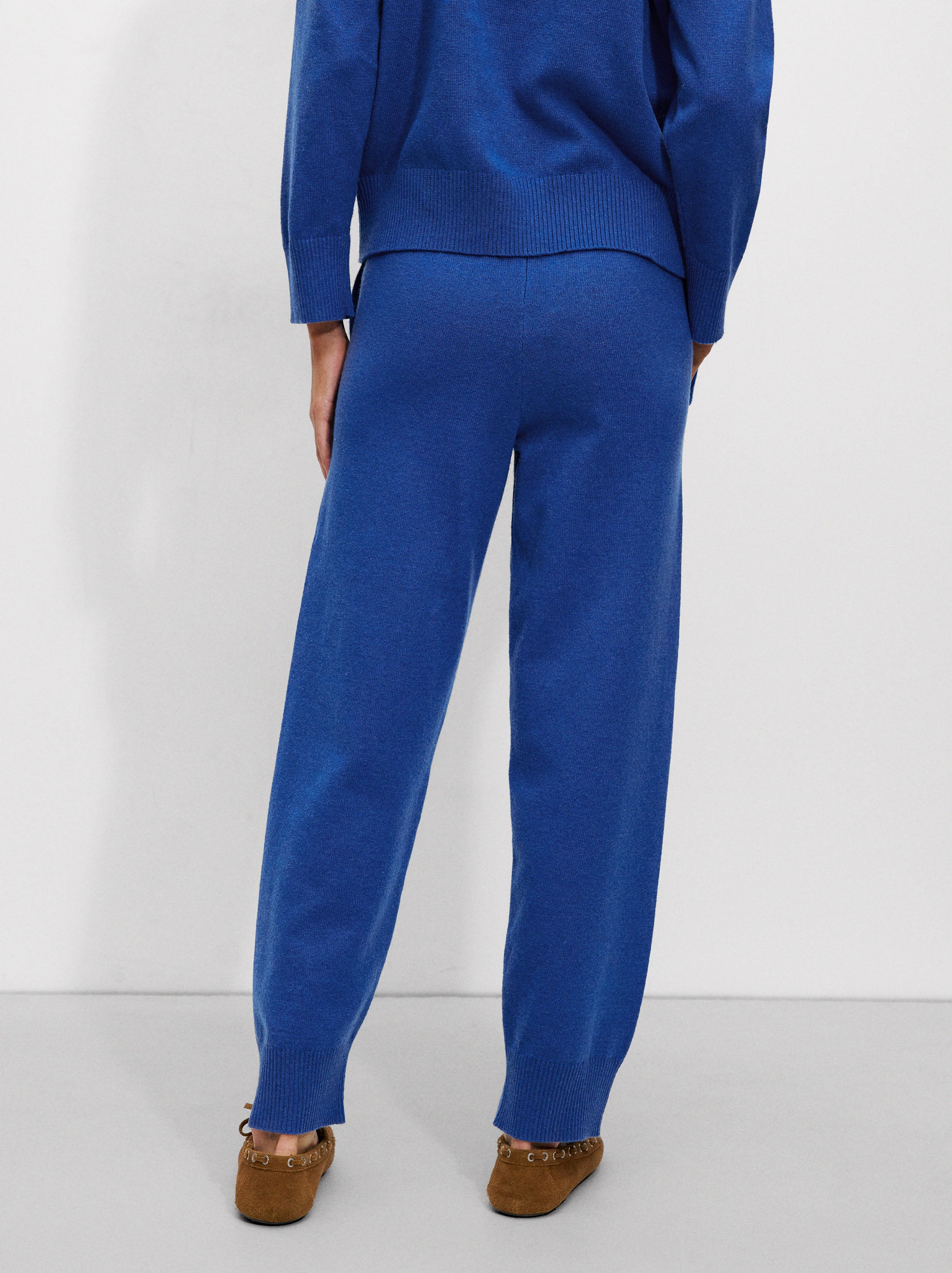 Pantalón De Punto Con Lana Y Cintura Ajustable
