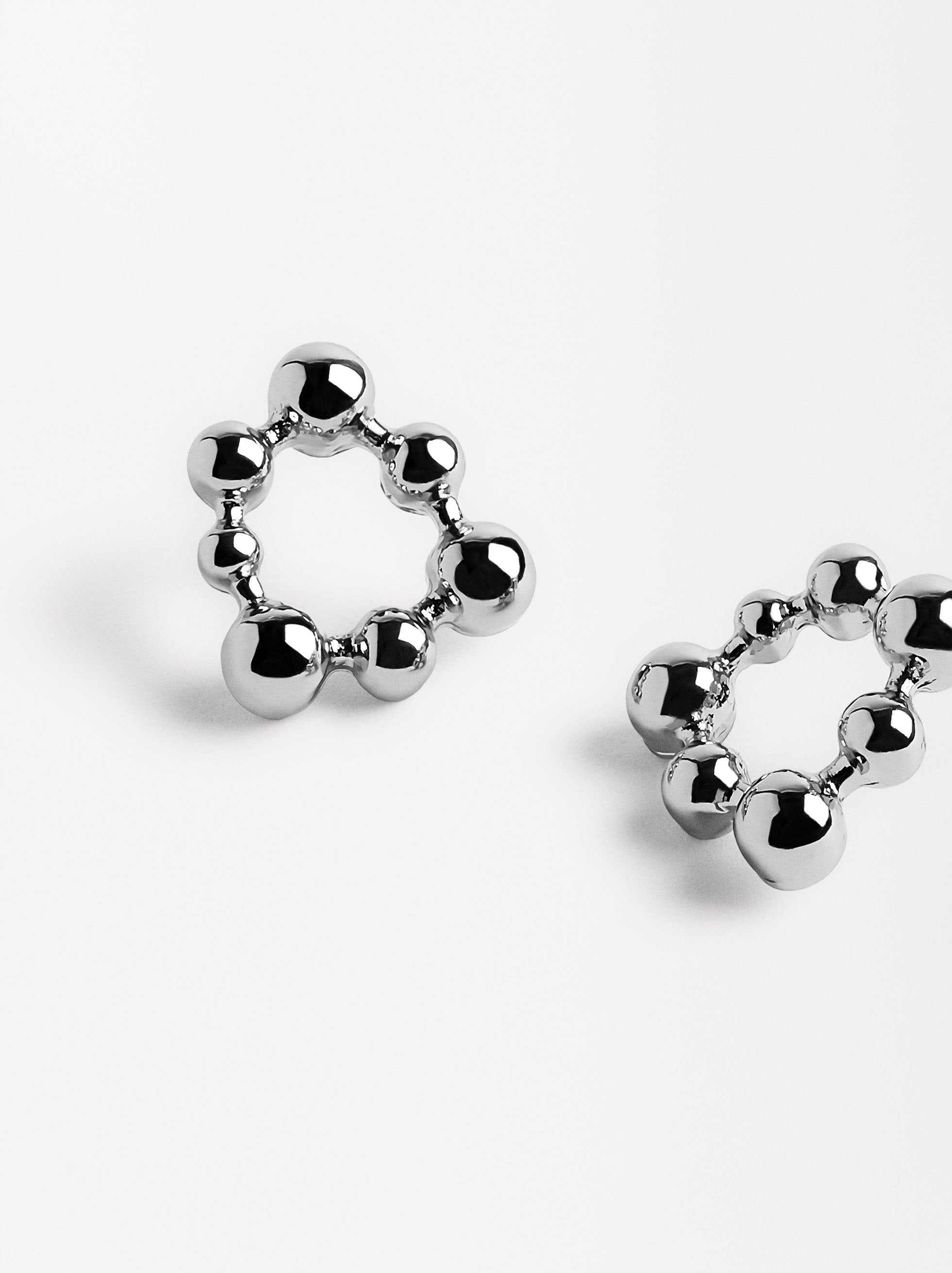 Aretes De Aro Con Esferas