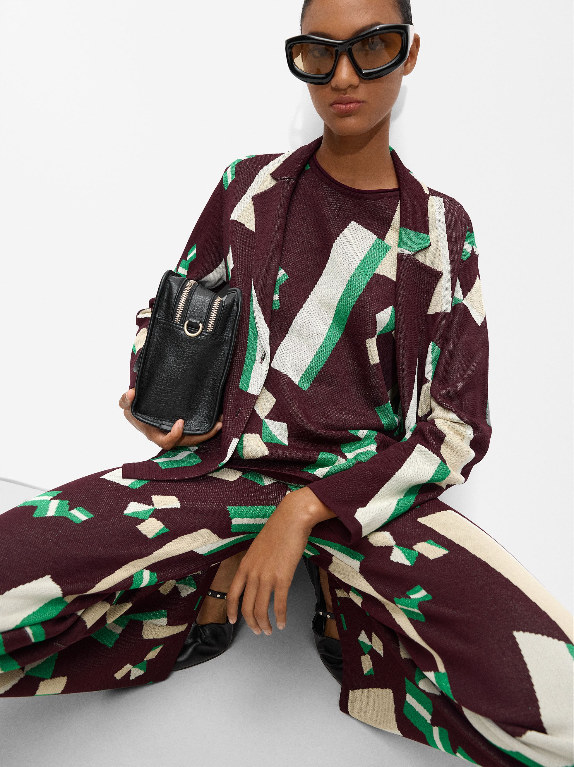 Pantalón De Punto Jacquard