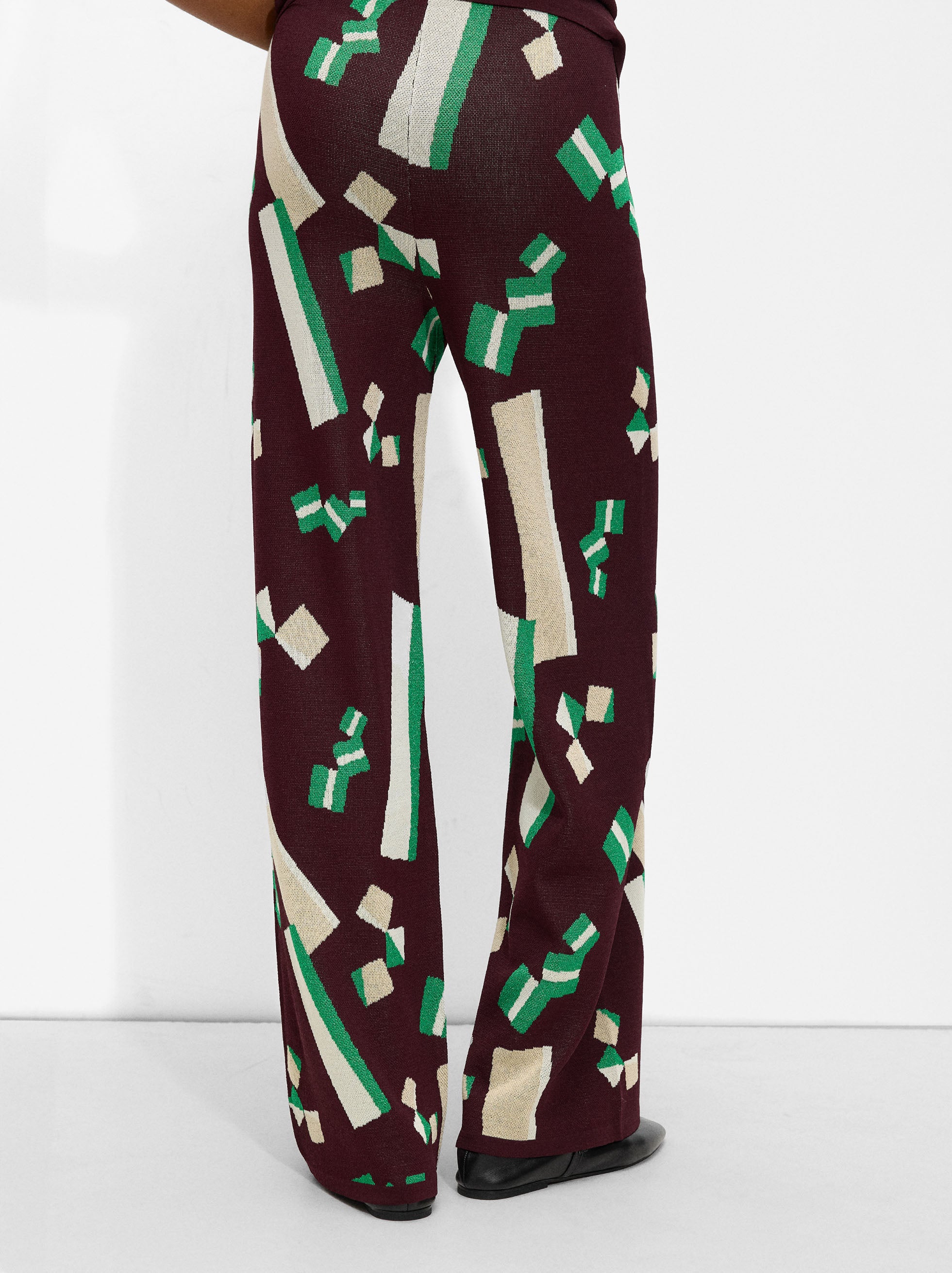 Pantalón De Punto Jacquard