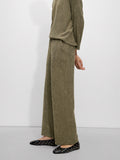 Pantalón Con Textura Y Cintura Elástica