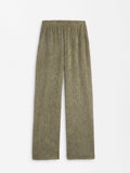 Pantalón Con Textura Y Cintura Elástica