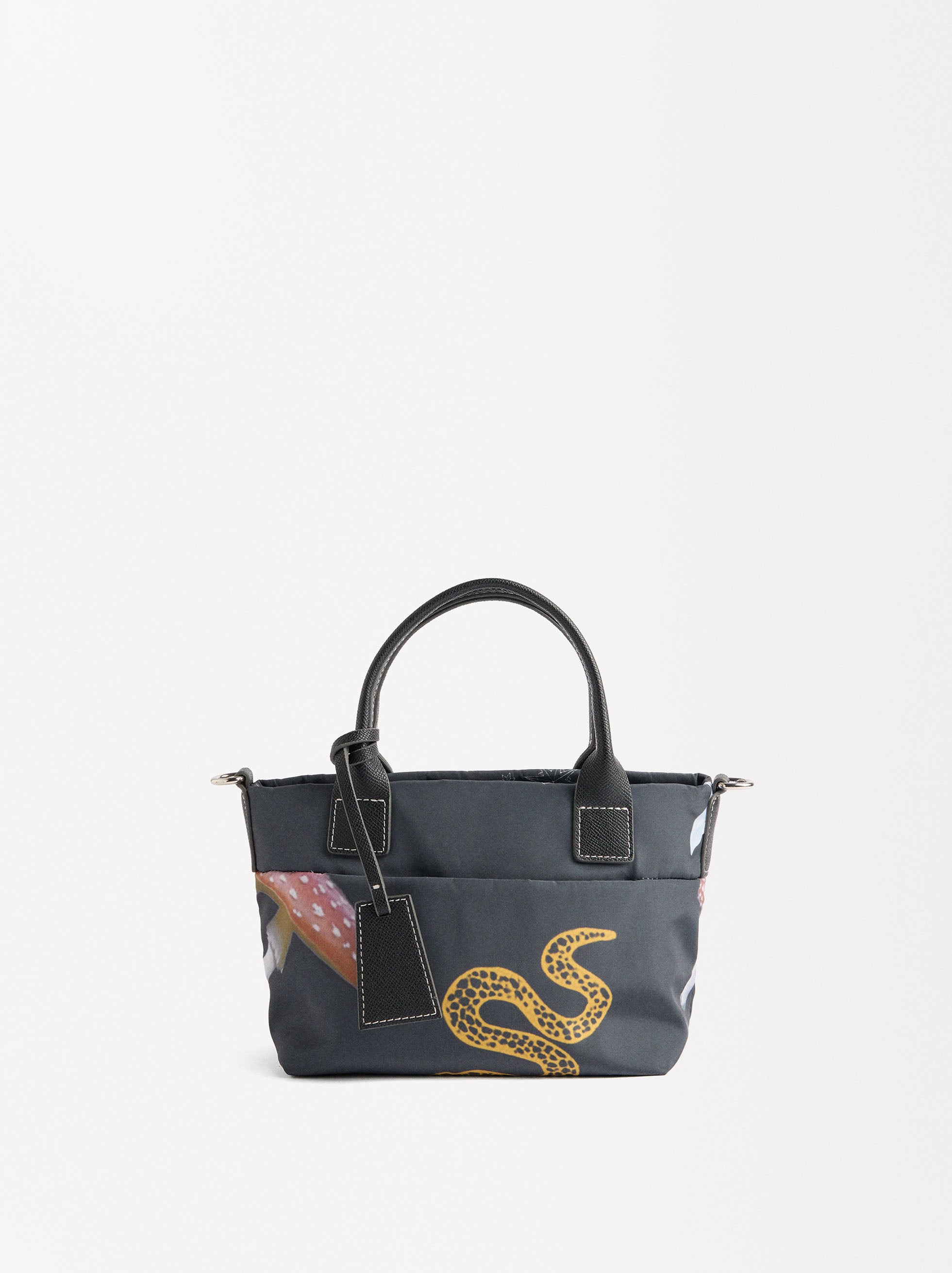 Bolso Tote De Nylon Estampada