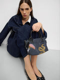 Bolso Tote De Nylon Estampada