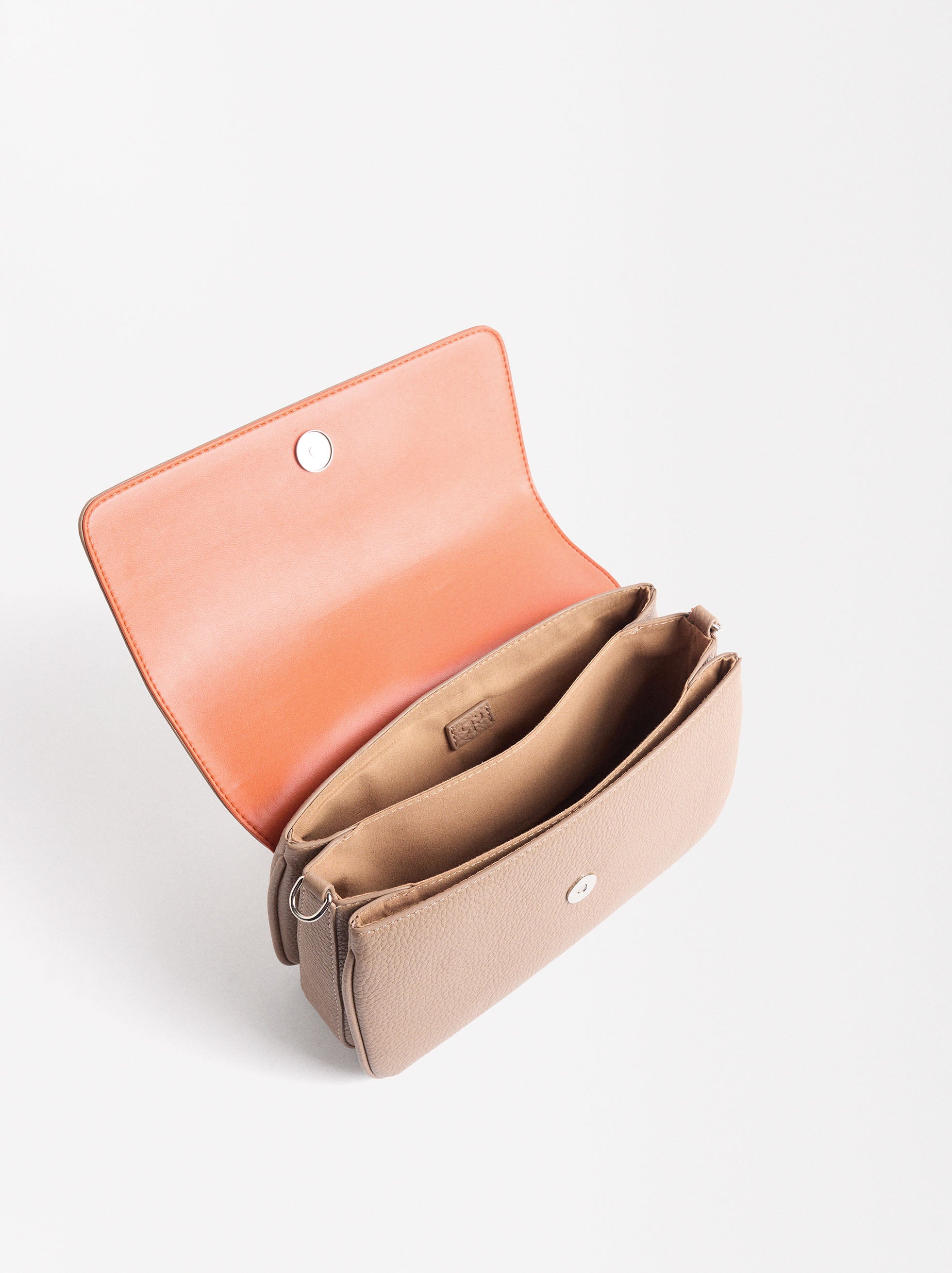 Cartera Bandolera Con Solapa