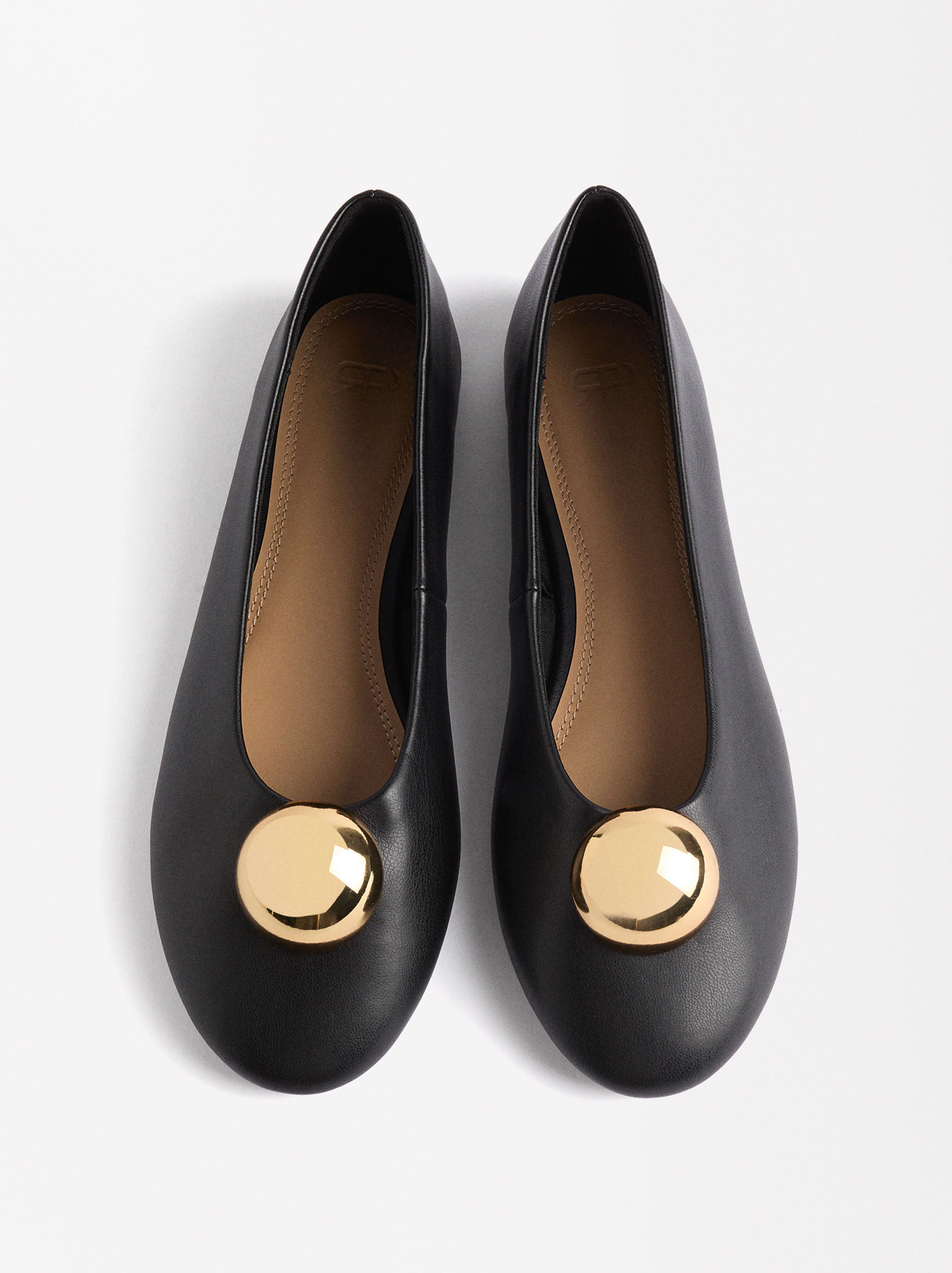 Bailarinas Con Detalle Dorado