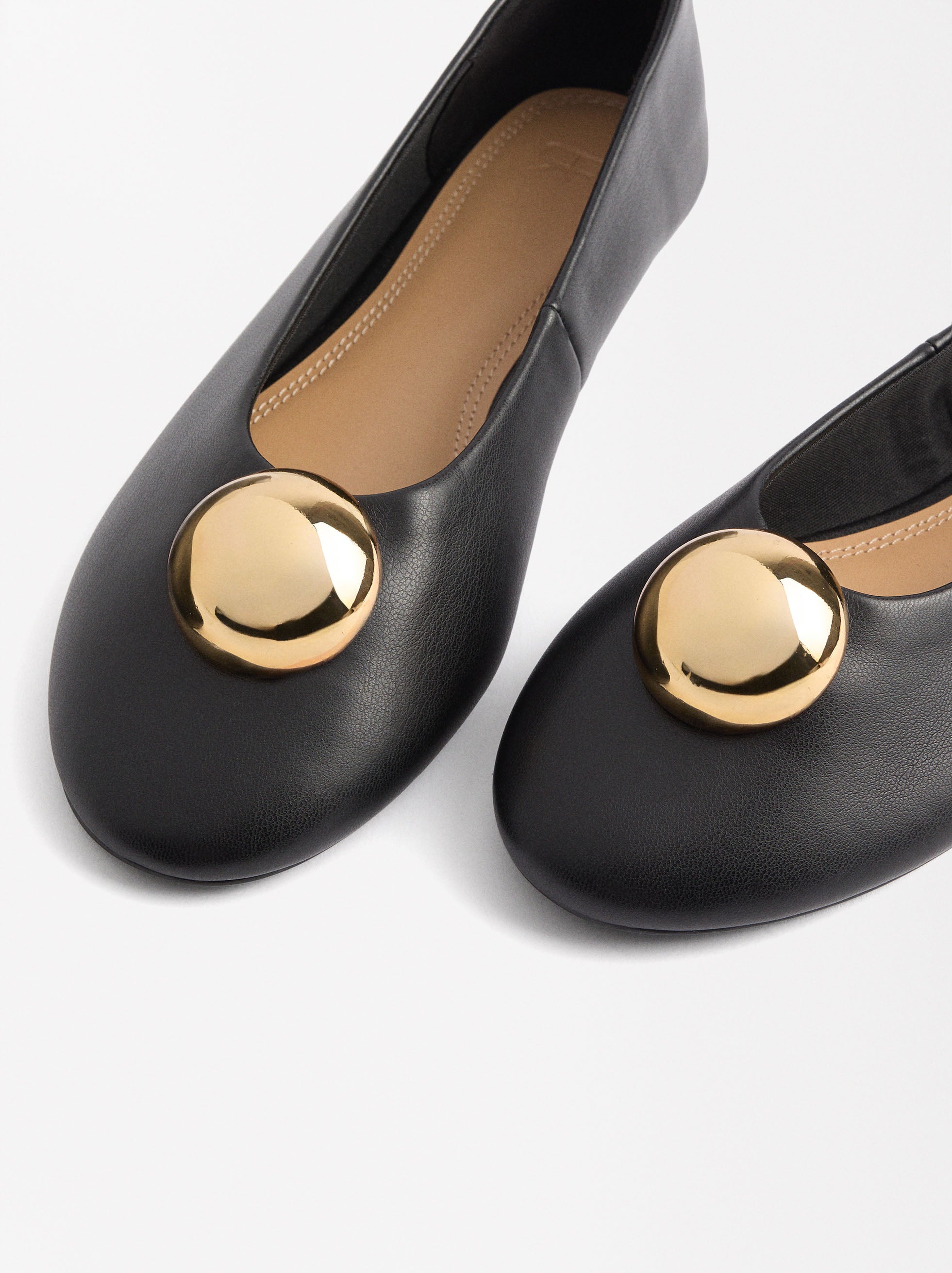 Bailarinas Con Detalle Dorado