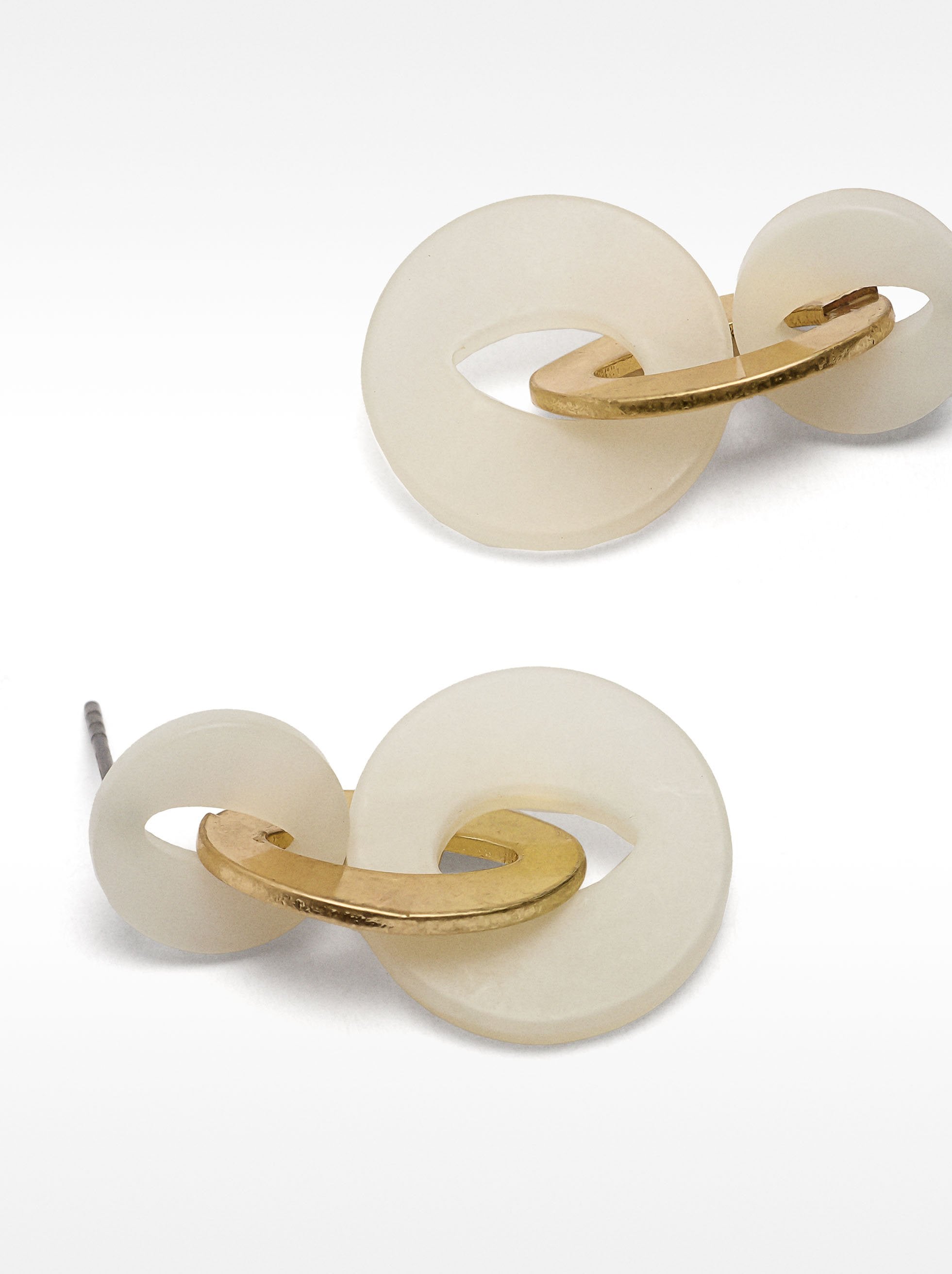 Pendientes Largos De Aros Perlados