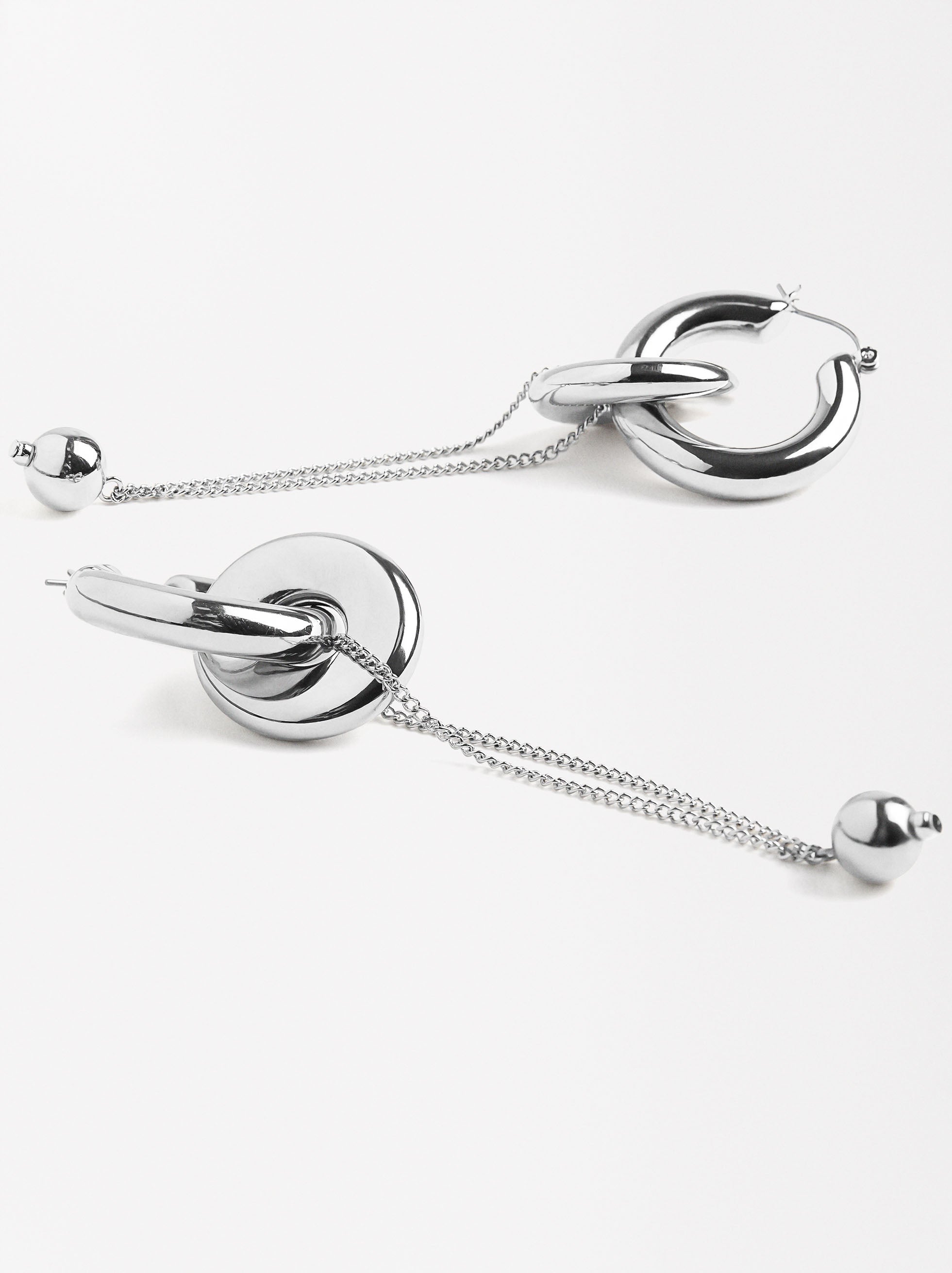 Aretes Tubulares Con Cadena