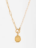Collar Eslabones Con Perlas De Agua Dulce - Acero Inoxidable