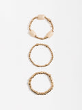 Set De Pulseras Elásticas Con Resina